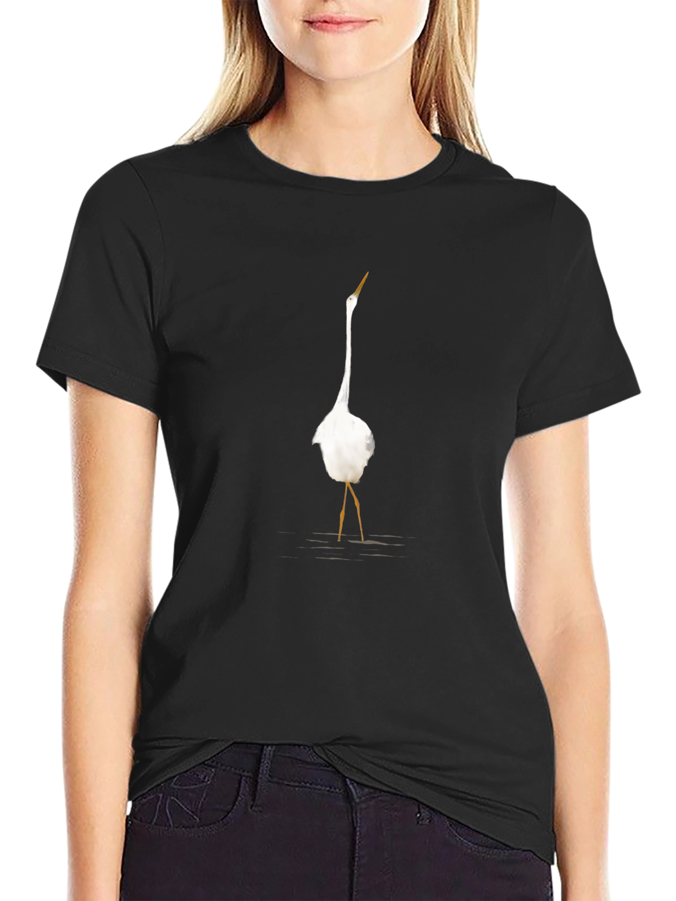 Egret Graphic Tee - Classic Black T-Shirt
