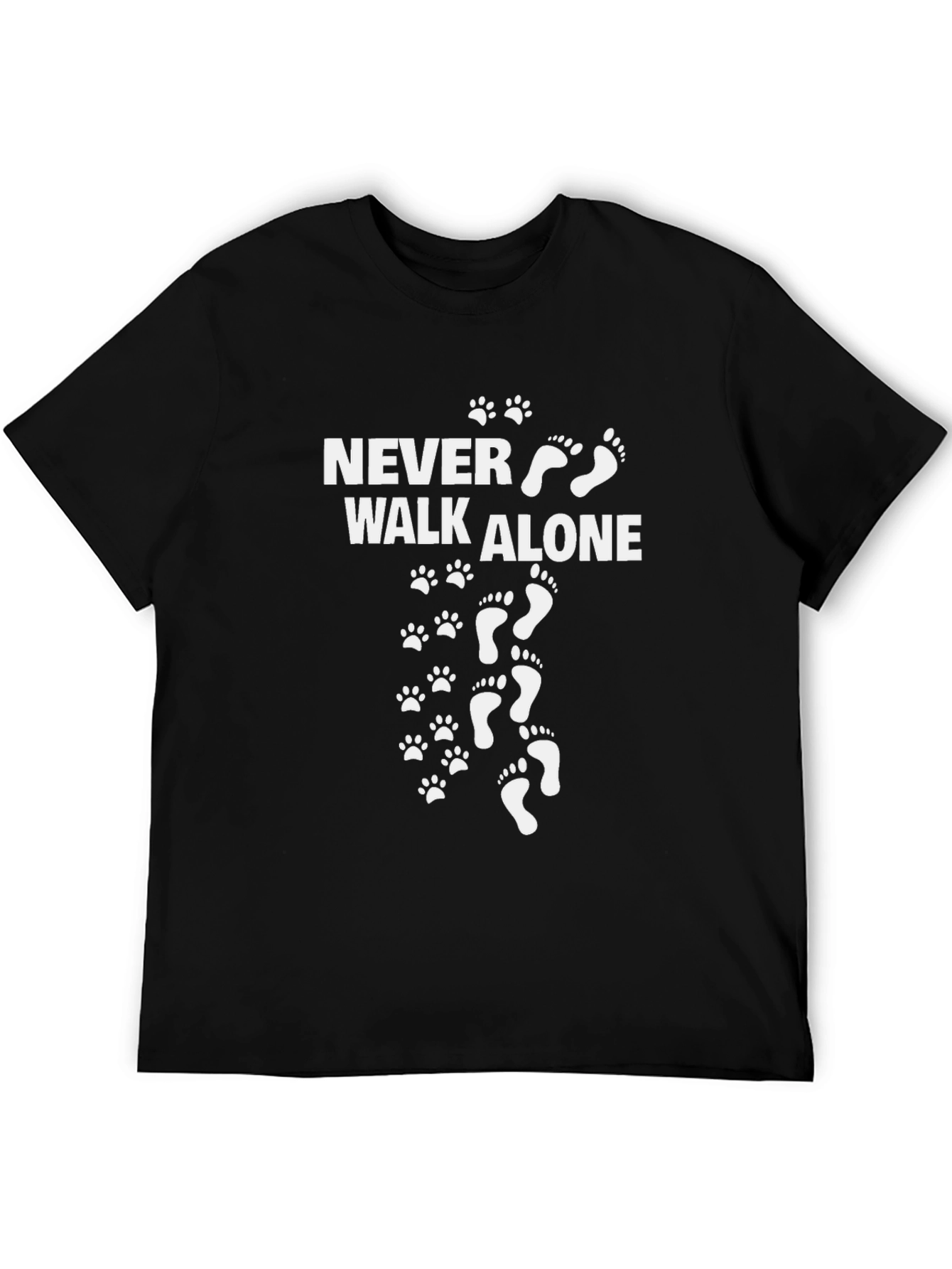 Never Walk Alone Graphic Print T-Shirt