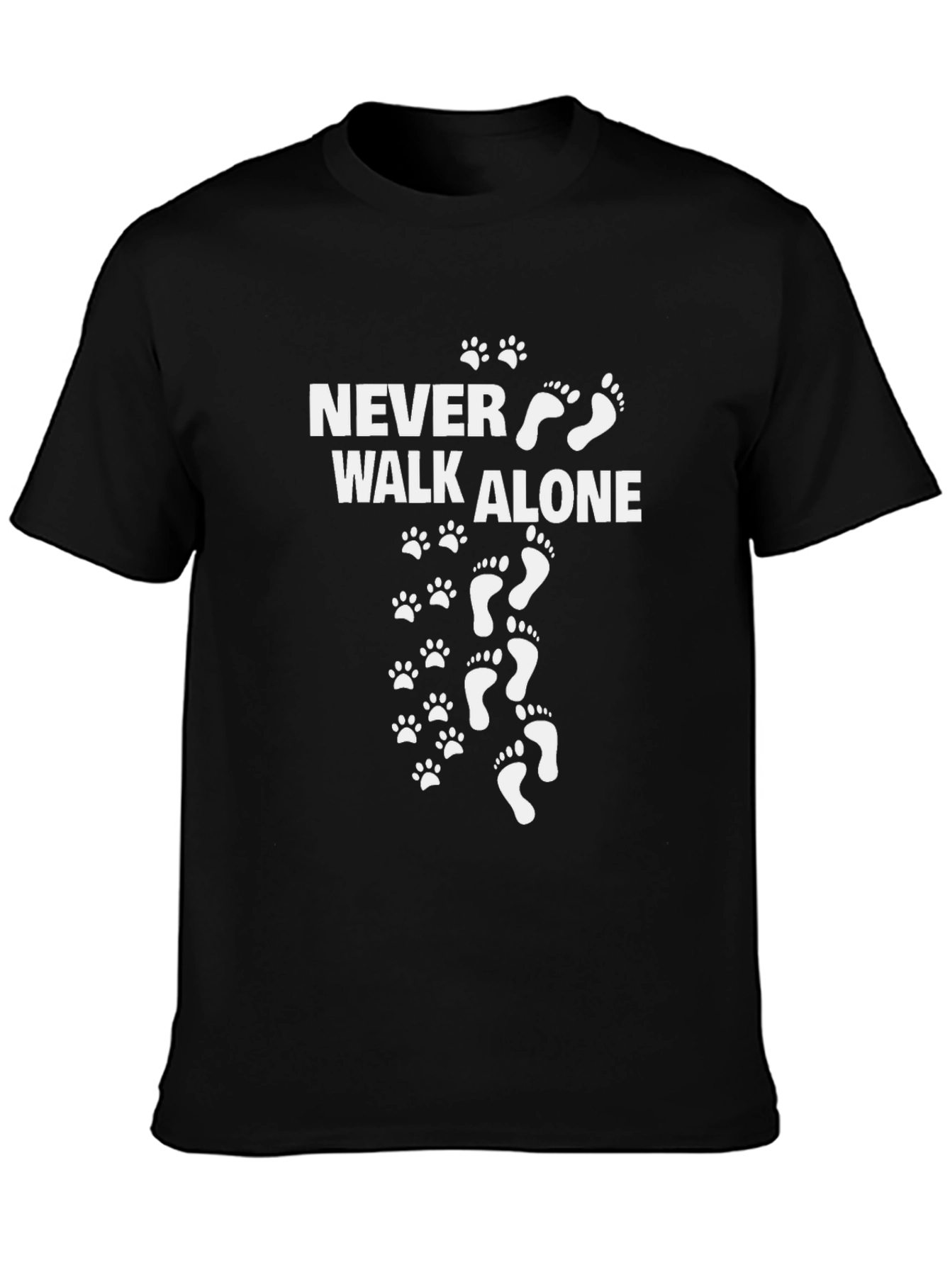 Never Walk Alone Graphic Print T-Shirt