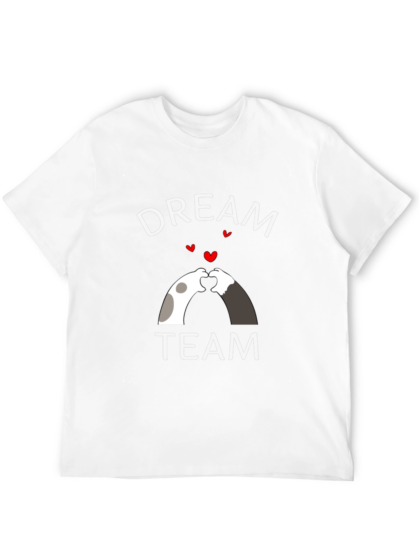Dream Team Heart Hands Graphic Tee - Black