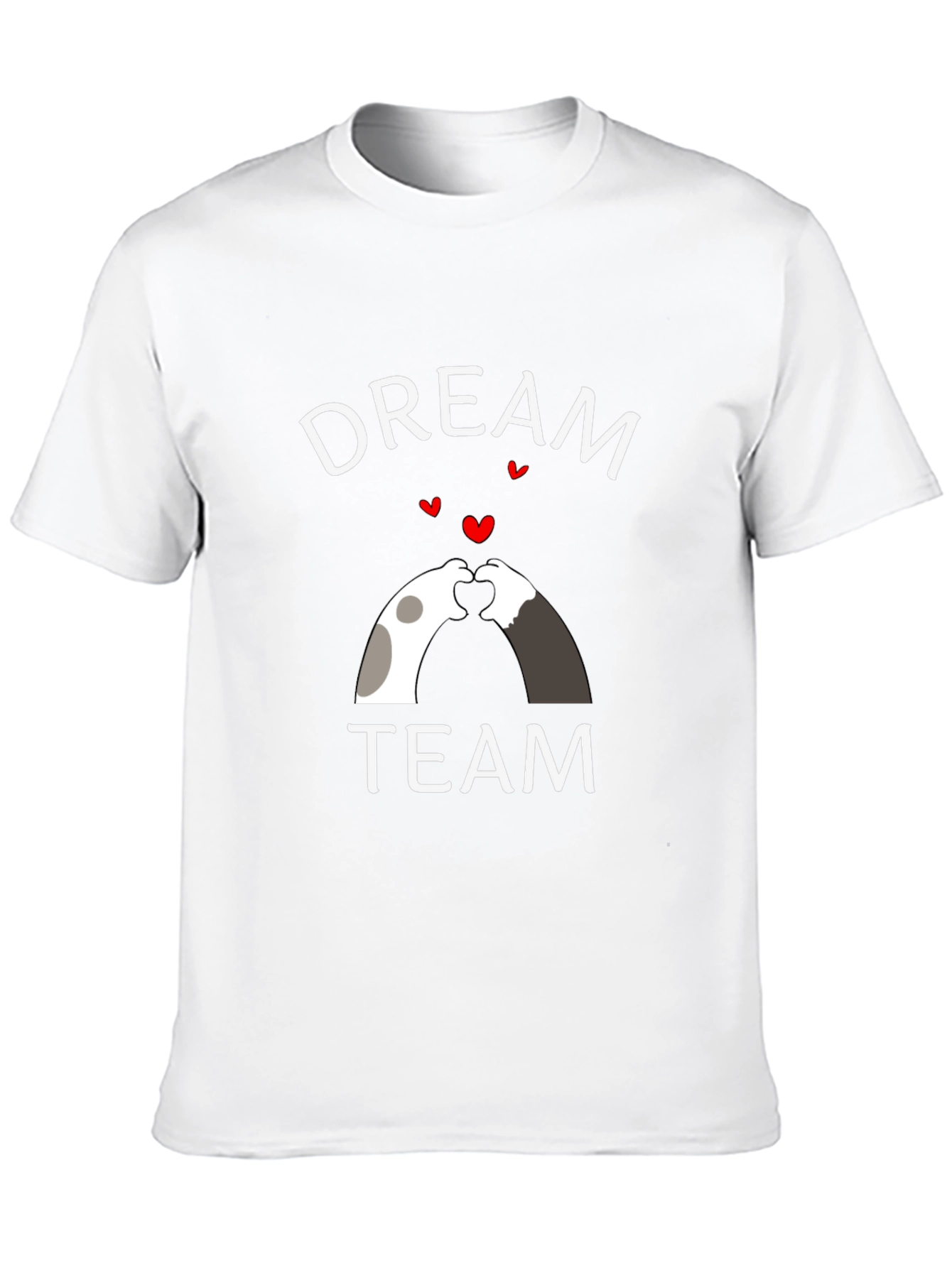 Dream Team Heart Hands Graphic Tee - Black