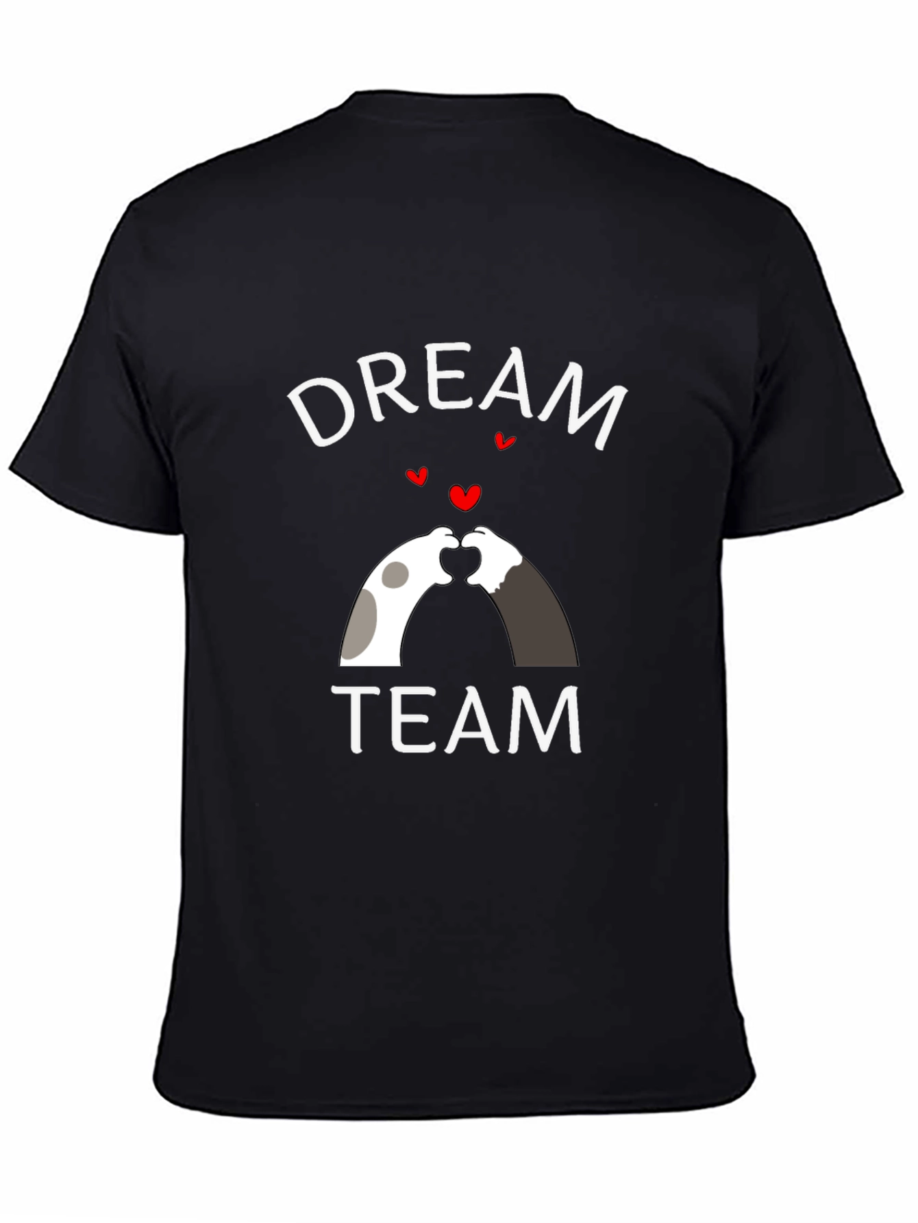 Dream Team Heart Hands Graphic Tee - Black