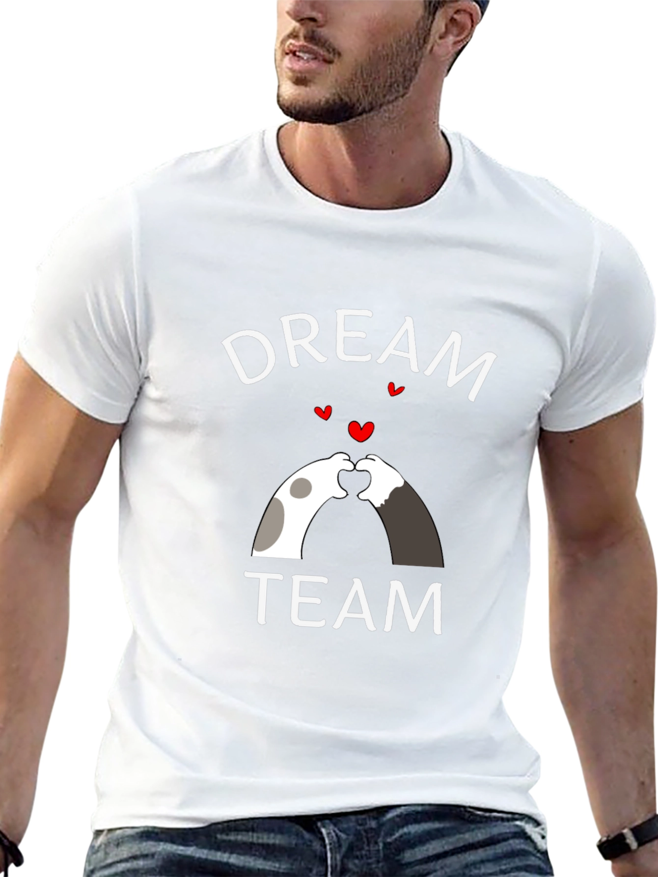 Dream Team Heart Hands Graphic Tee - Black
