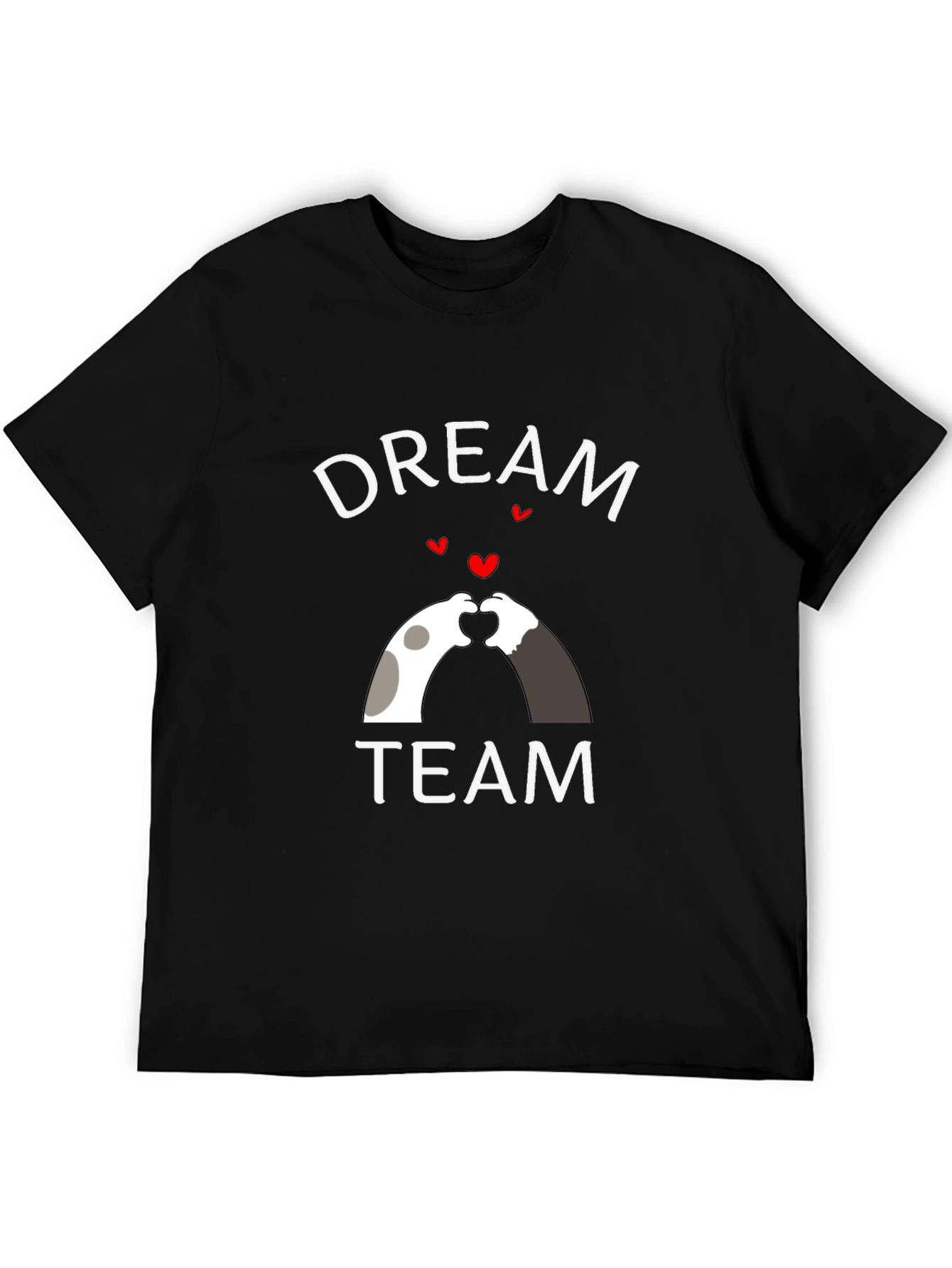 Dream Team Heart Hands Graphic Tee - Black