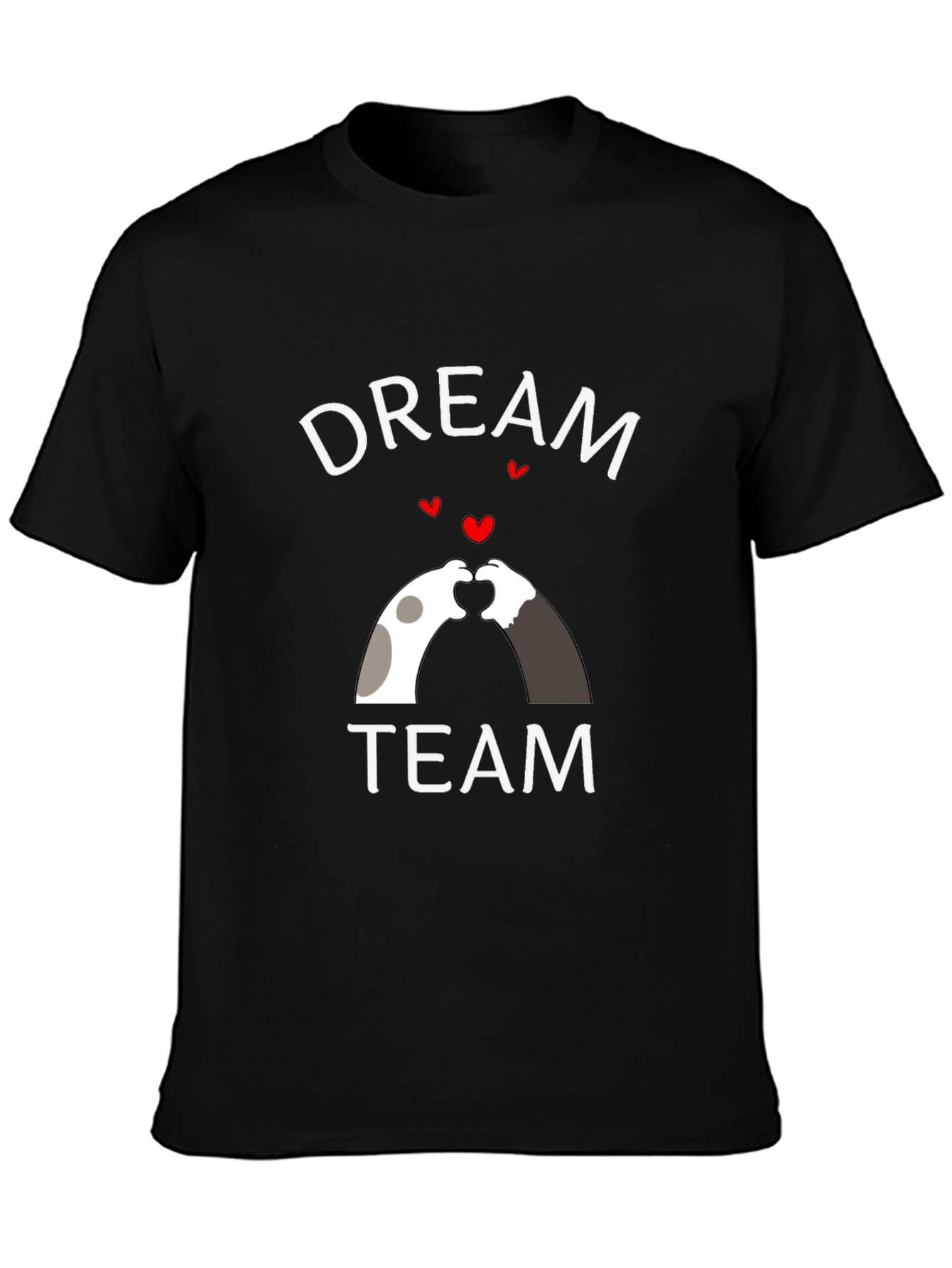 Dream Team Heart Hands Graphic Tee - Black