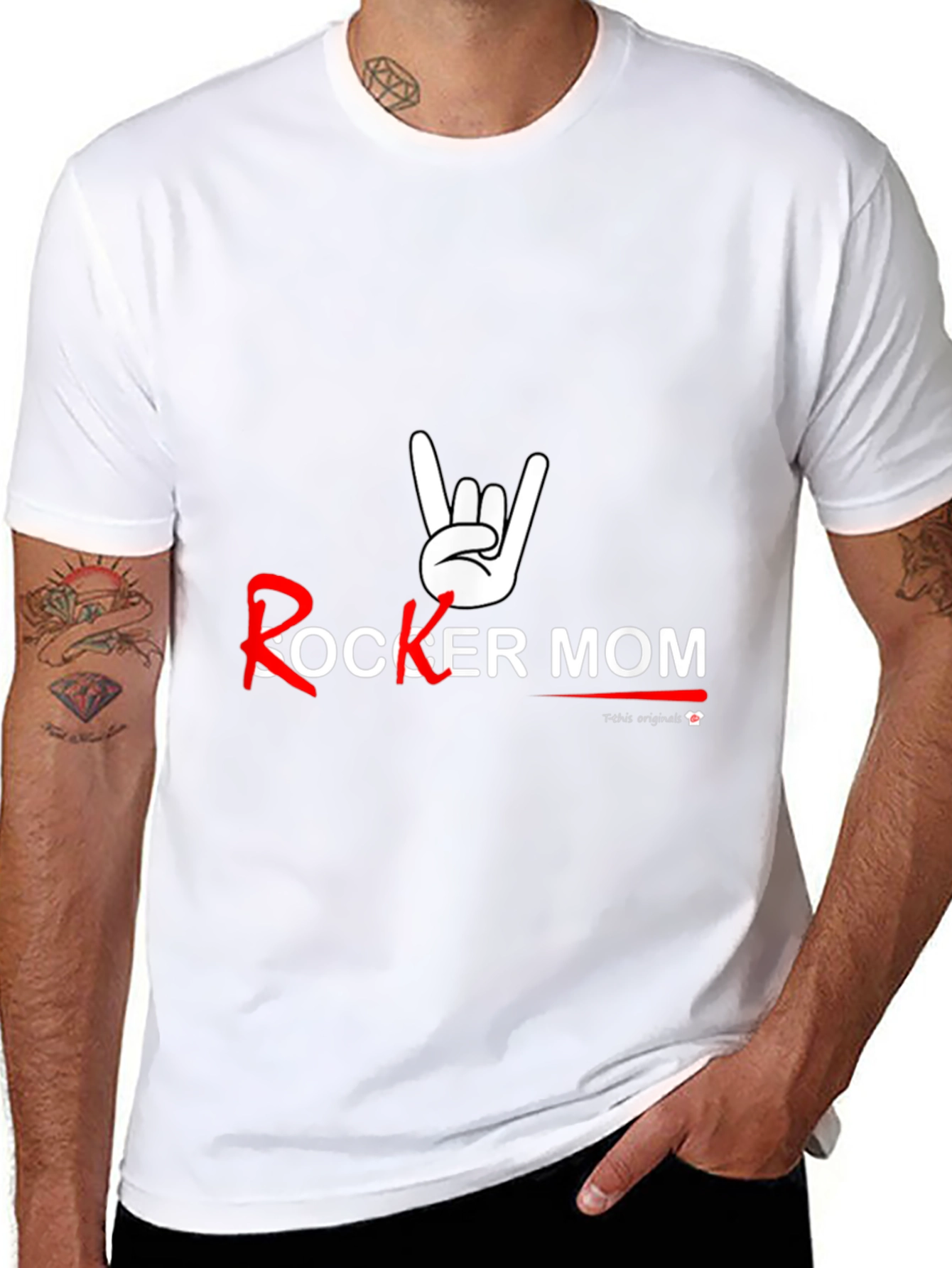 Rocker Mom T-Shirt - Black Graphic Tee