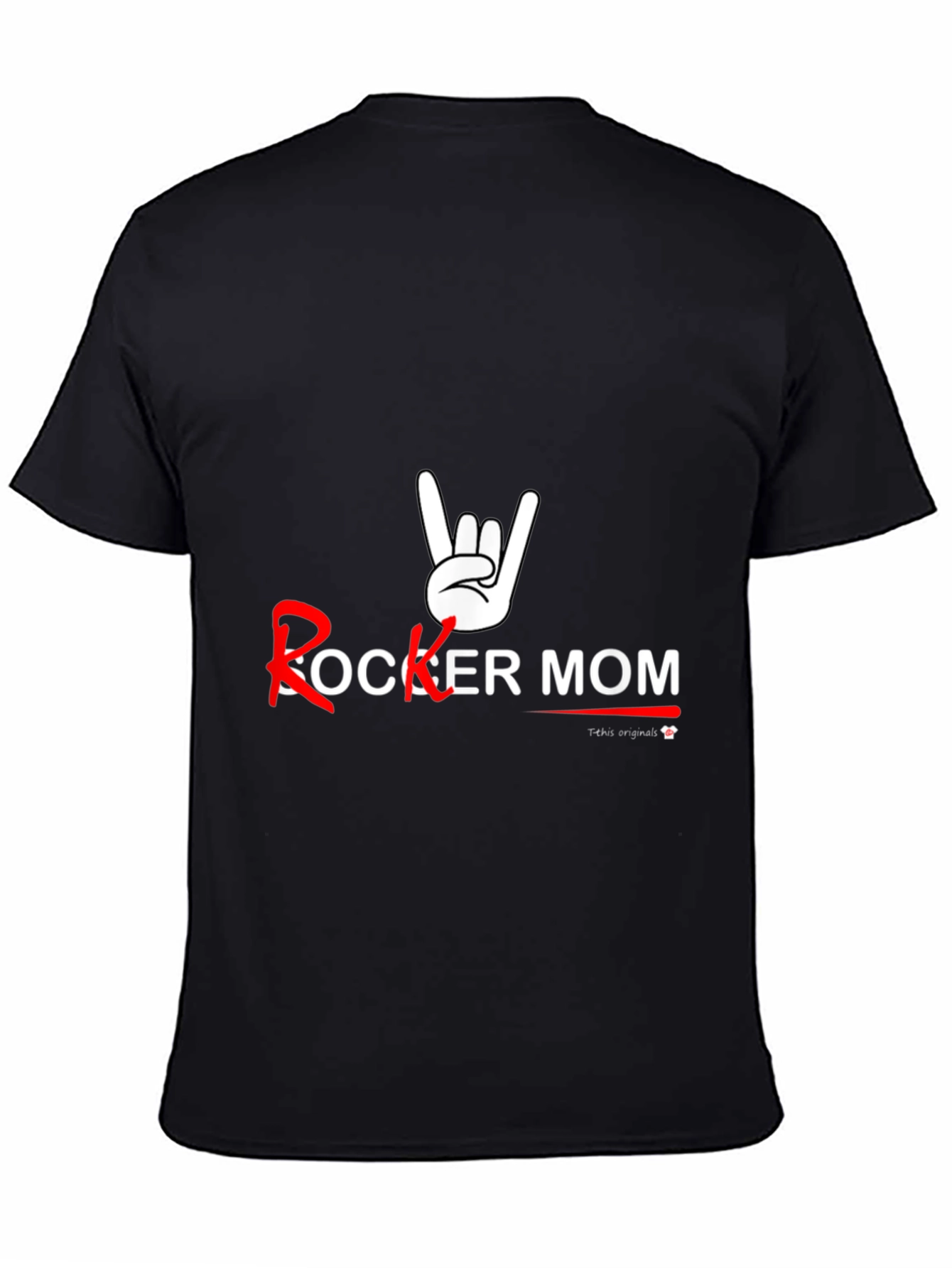 Rocker Mom T-Shirt - Black Graphic Tee