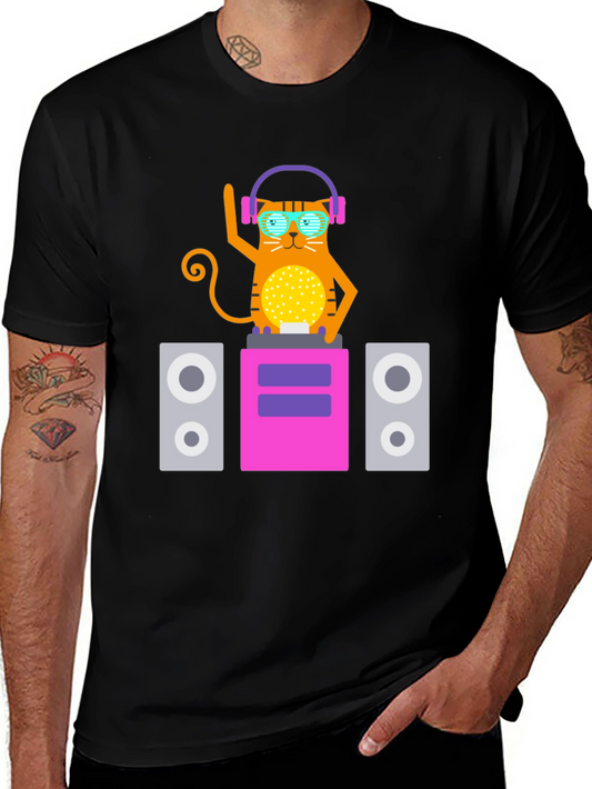 DJ Cat T-Shirt - Cool Graphic Tee