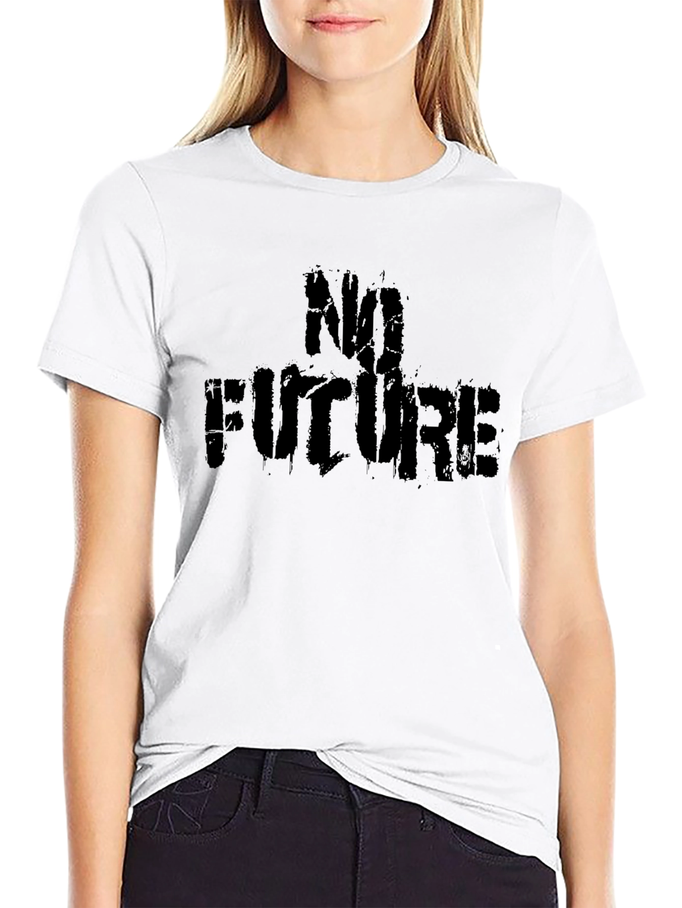 No Future Graphic Tee - Dark Humor T-Shirt