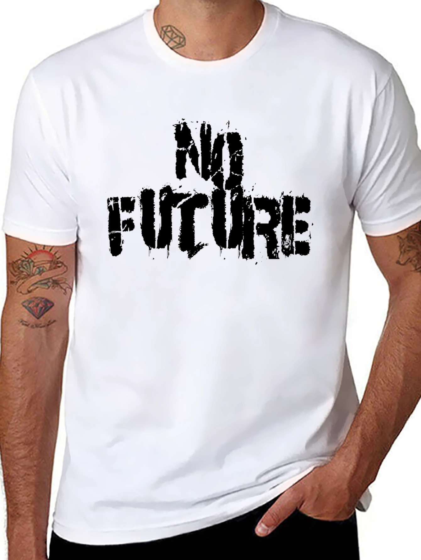 No Future Graphic Tee - Dark Humor T-Shirt