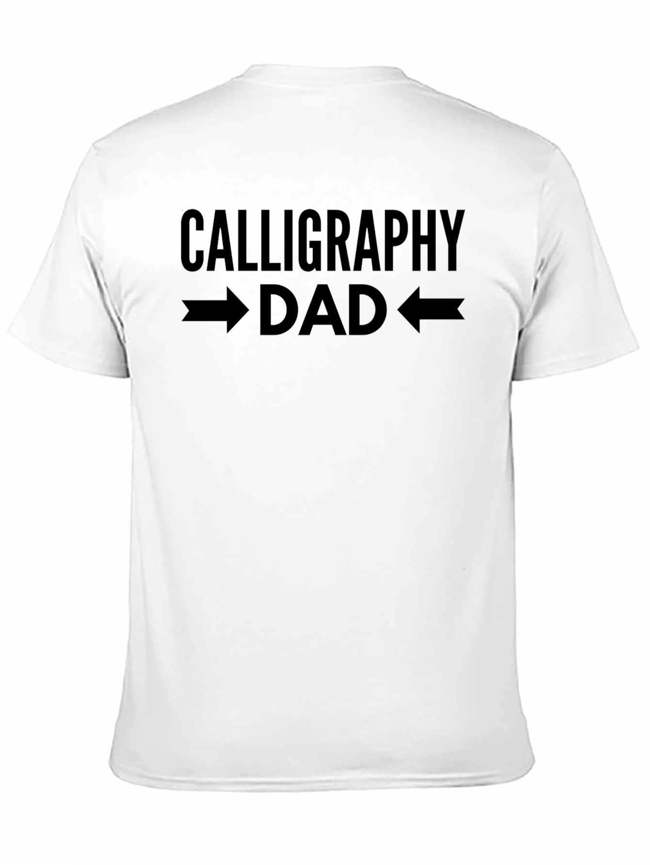 Calligraphy Dad Black Graphic Tee Shirt