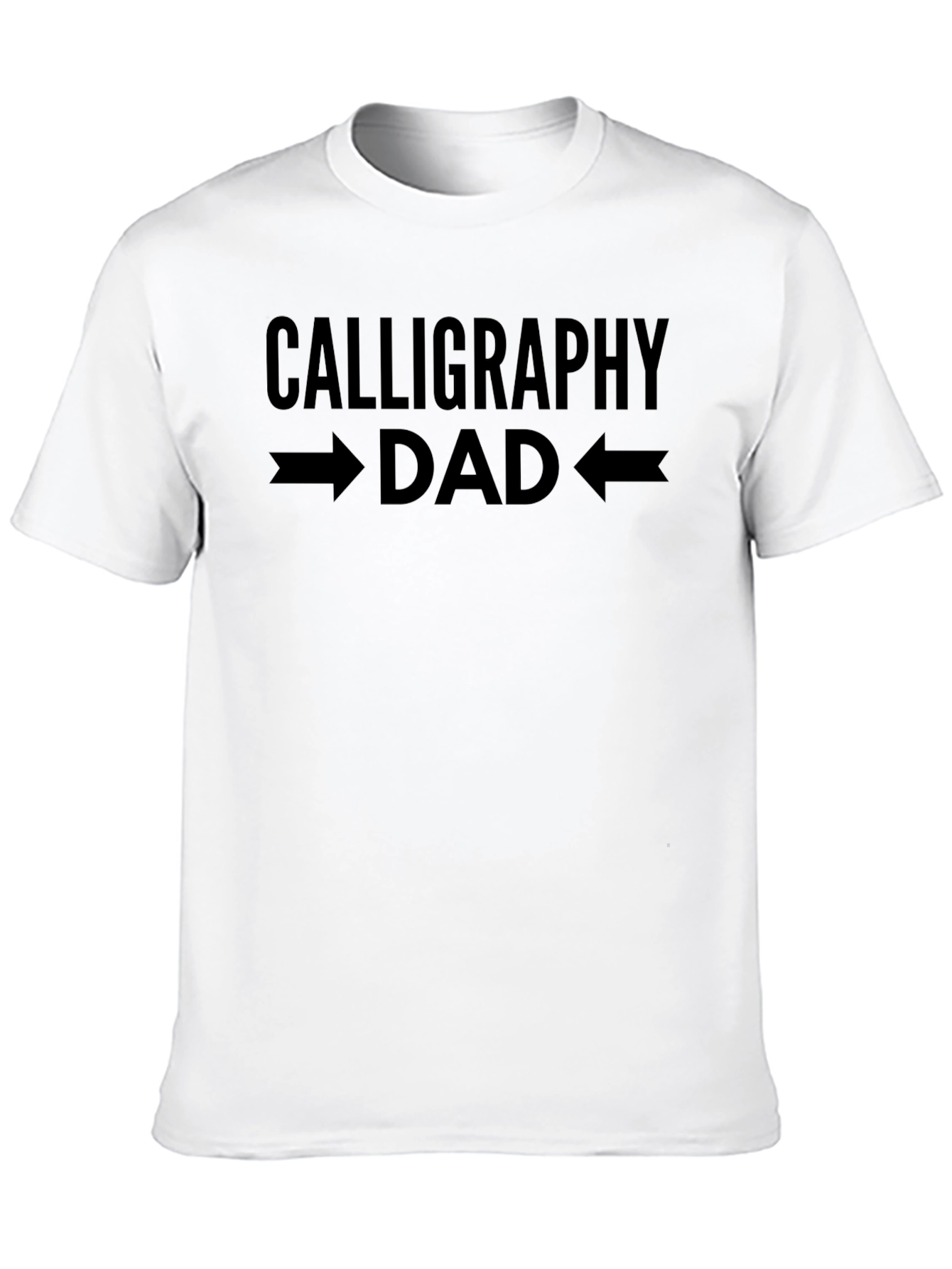 Calligraphy Dad Black Graphic Tee Shirt