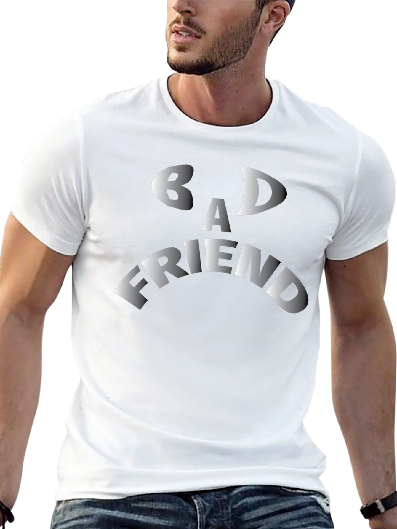 Bad Friend Graphic T-Shirt - Funny Mens Tee