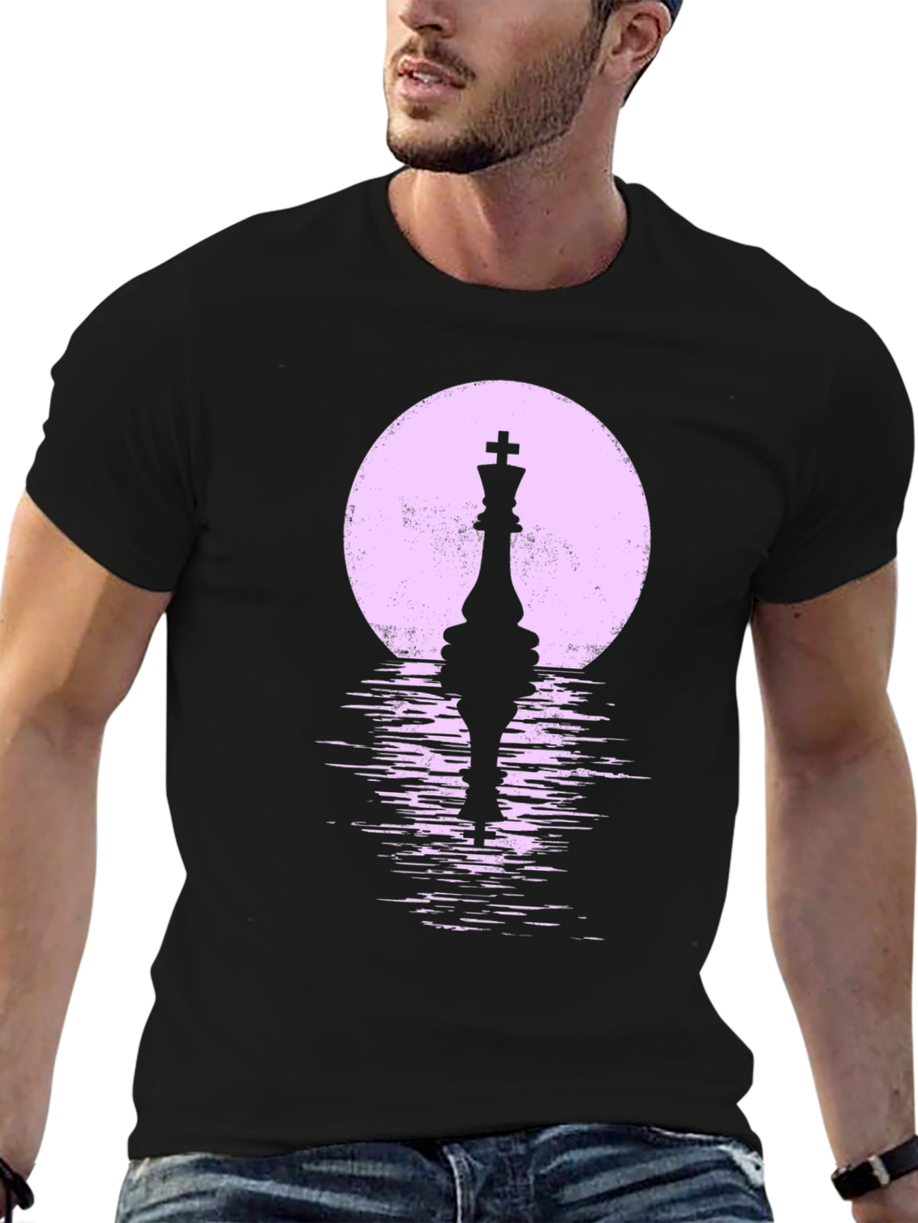 Chess King Silhouette T-Shirt - Stylish Graphic Tee