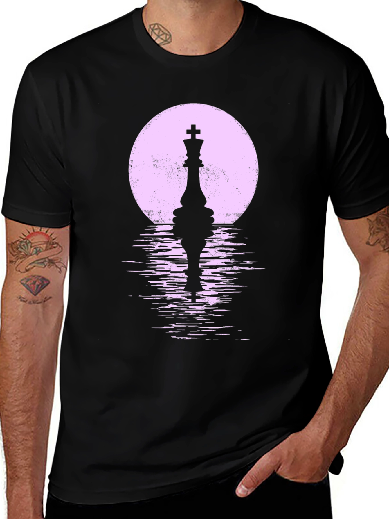 Chess King Silhouette T-Shirt - Stylish Graphic Tee