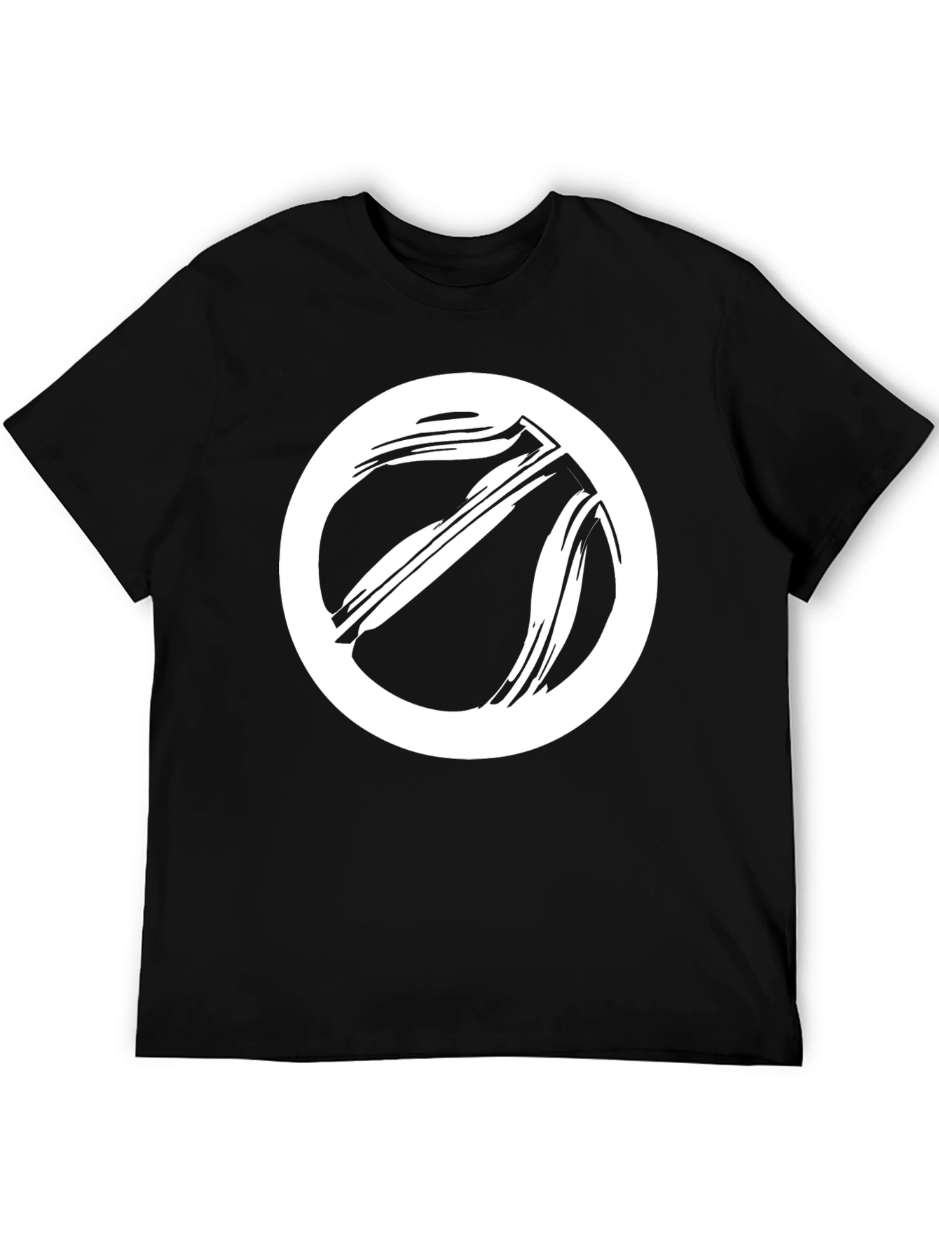 Black Graphic Tee - Basketball Circle