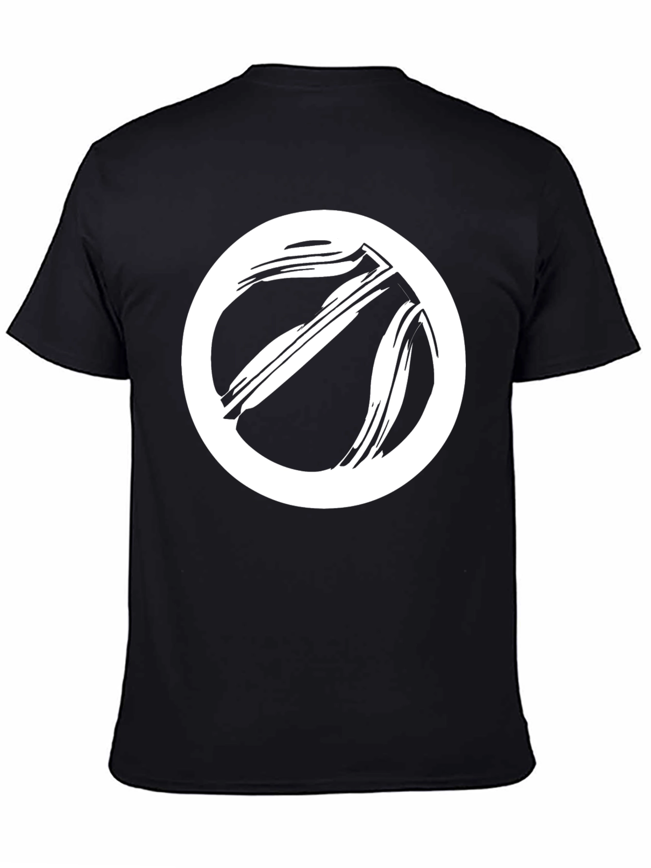Black Graphic Tee - Basketball Circle