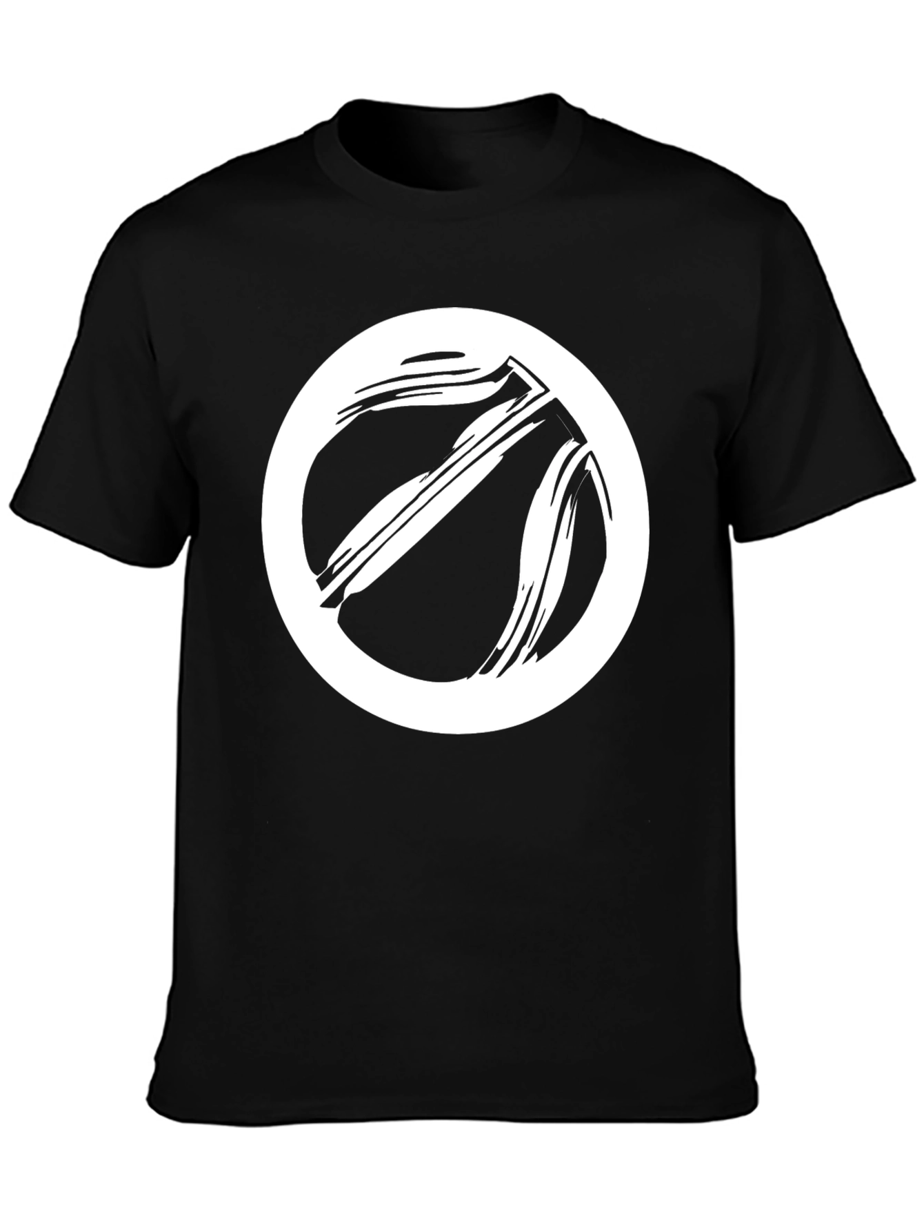 Black Graphic Tee - Basketball Circle