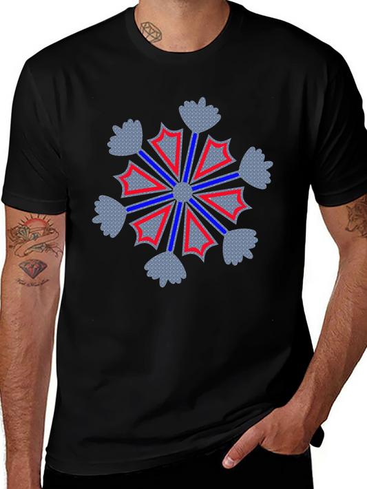 Geometric Snowflake Graphic Tee