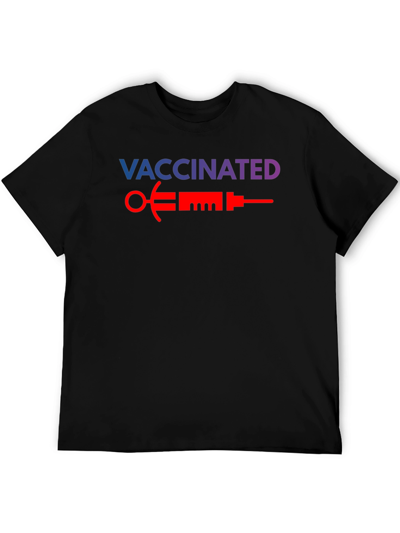 Vaccinated T-Shirt - Bold Syringe Design