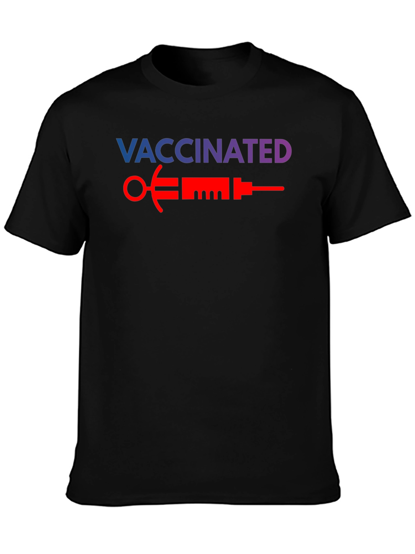 Vaccinated T-Shirt - Bold Syringe Design