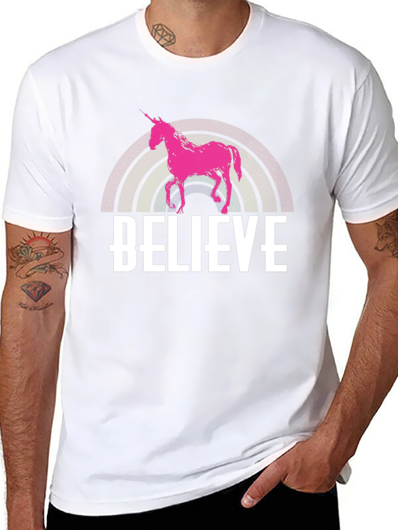 Believe Unicorn Graphic T-Shirt