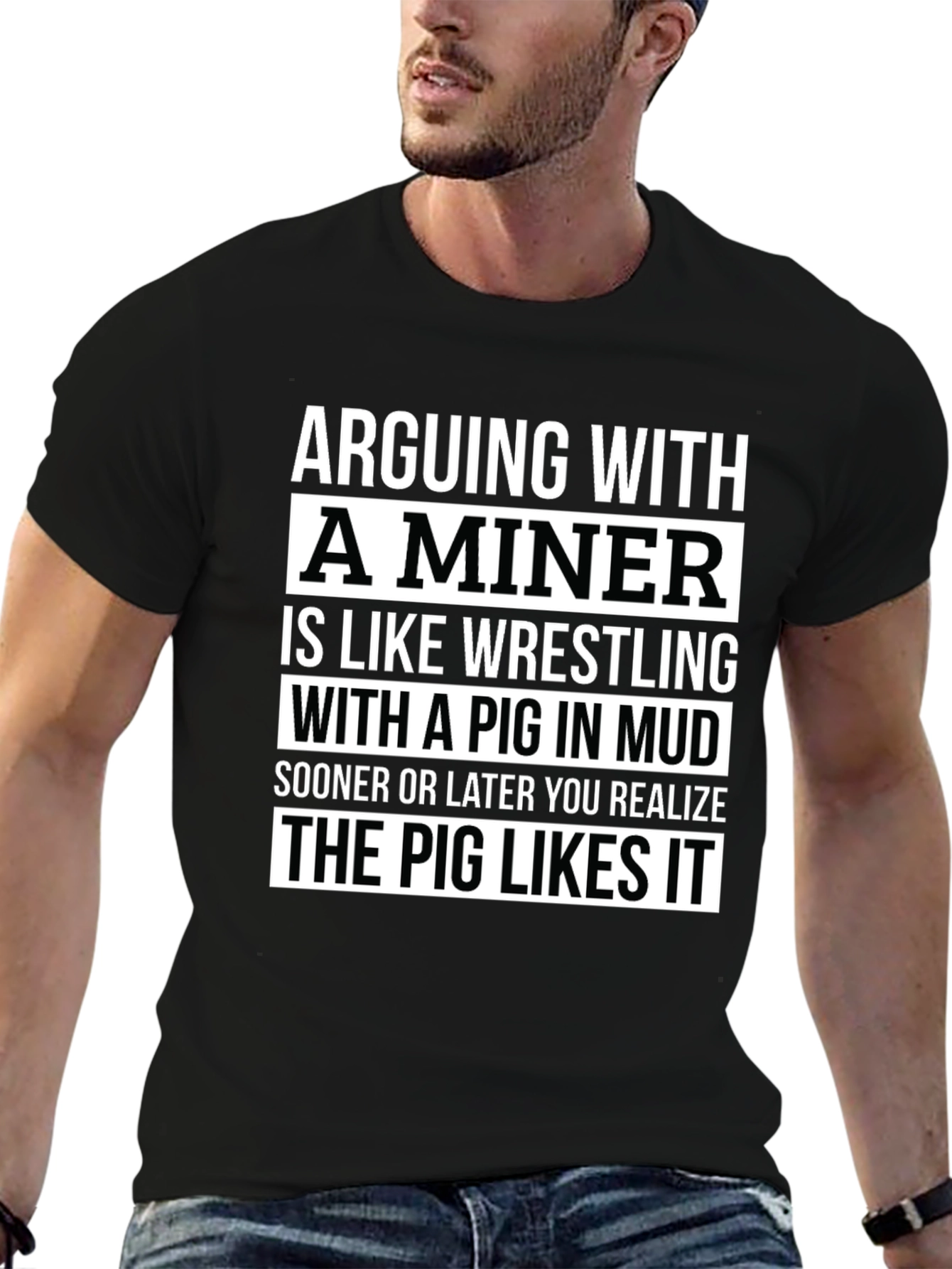 Arguing with a Miner Graphic T-Shirt