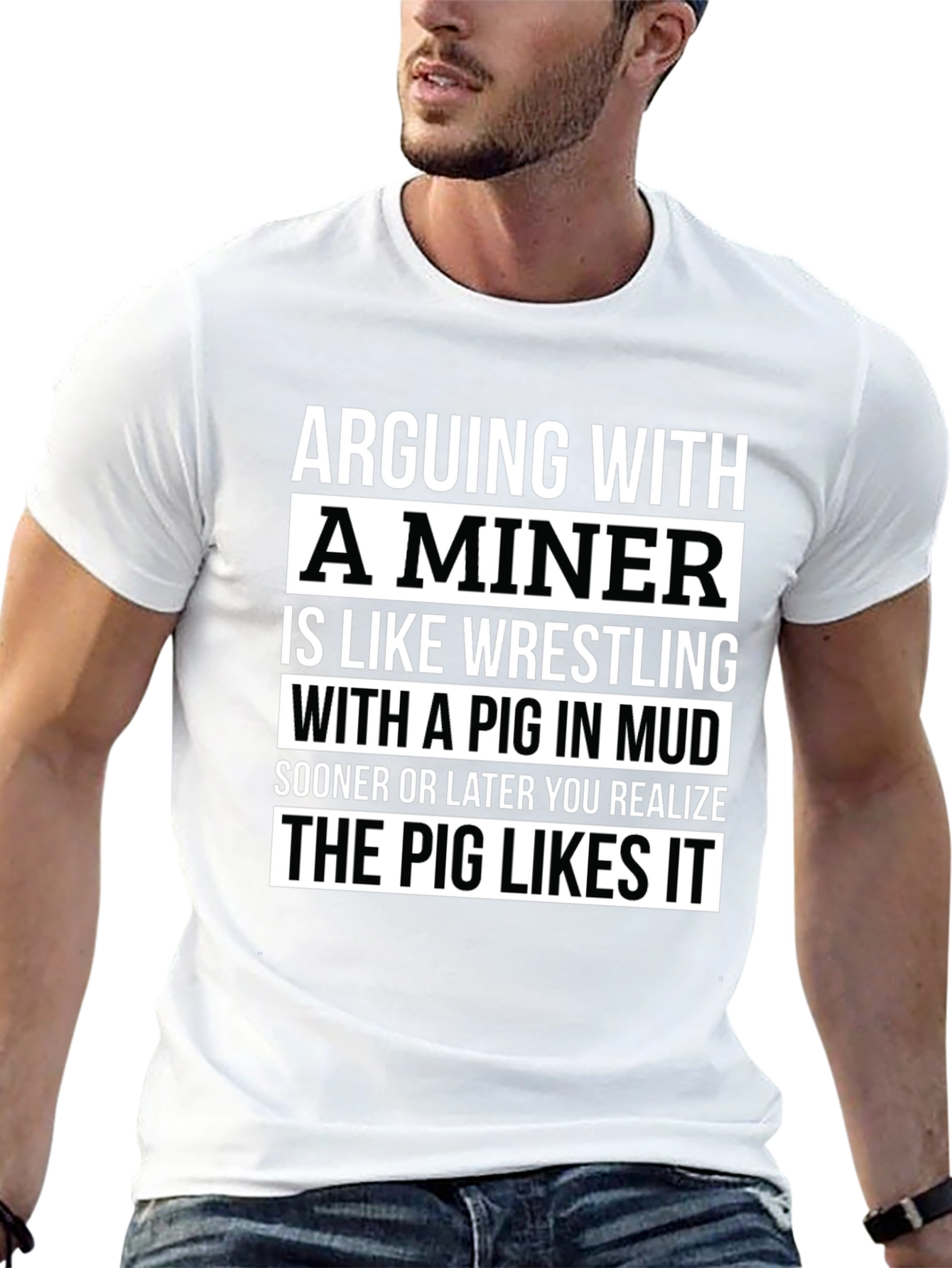 Arguing with a Miner Graphic T-Shirt