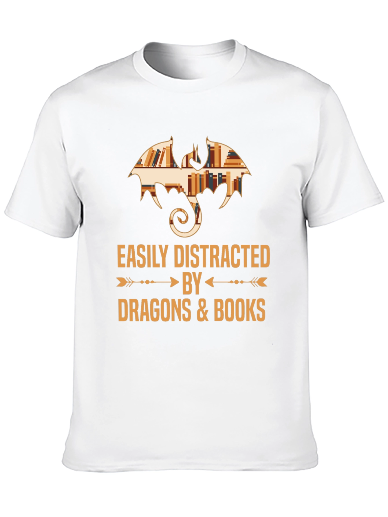 Easily Distracted by Dragons & Books T-Shirt