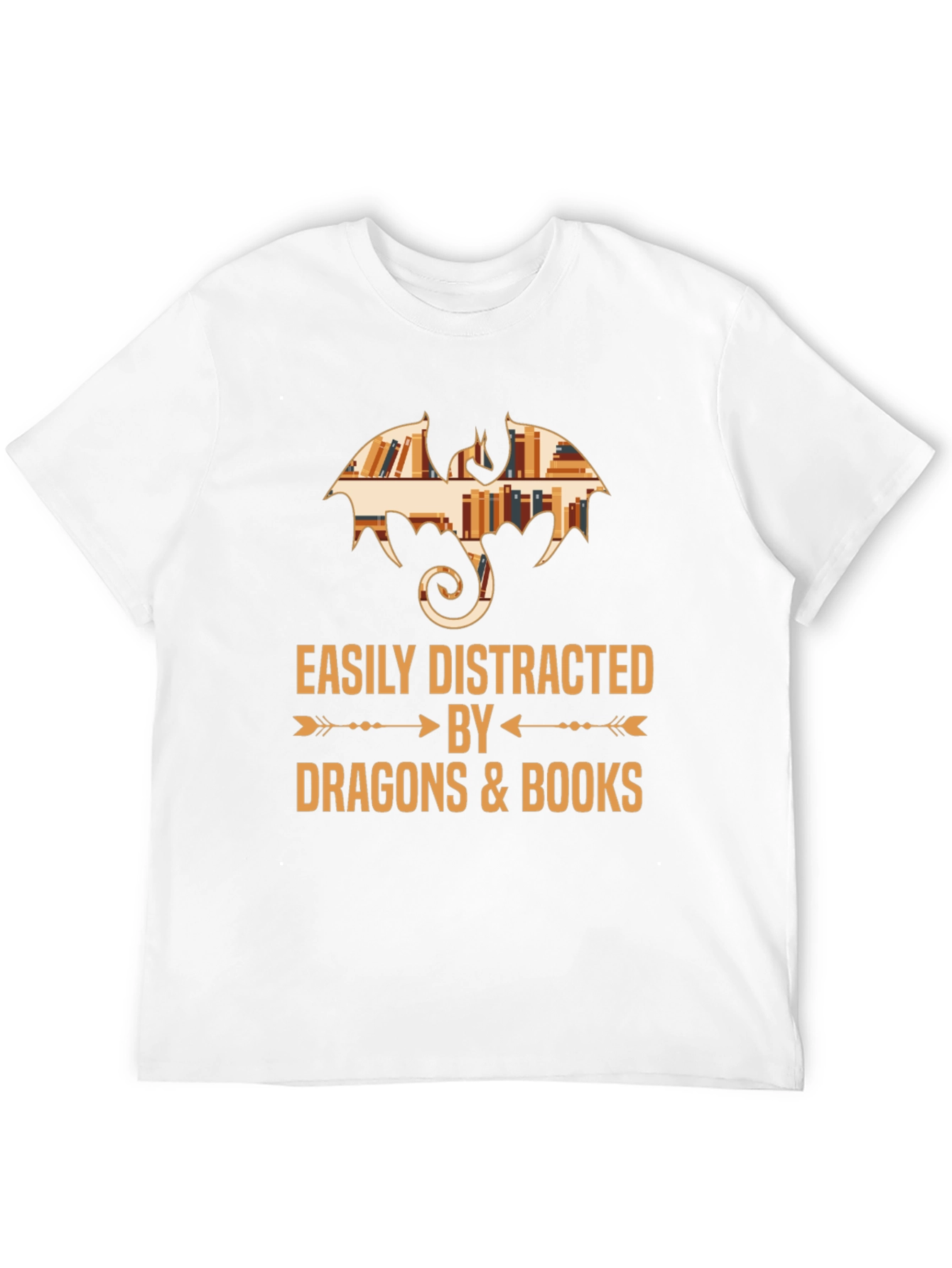 Easily Distracted by Dragons & Books T-Shirt