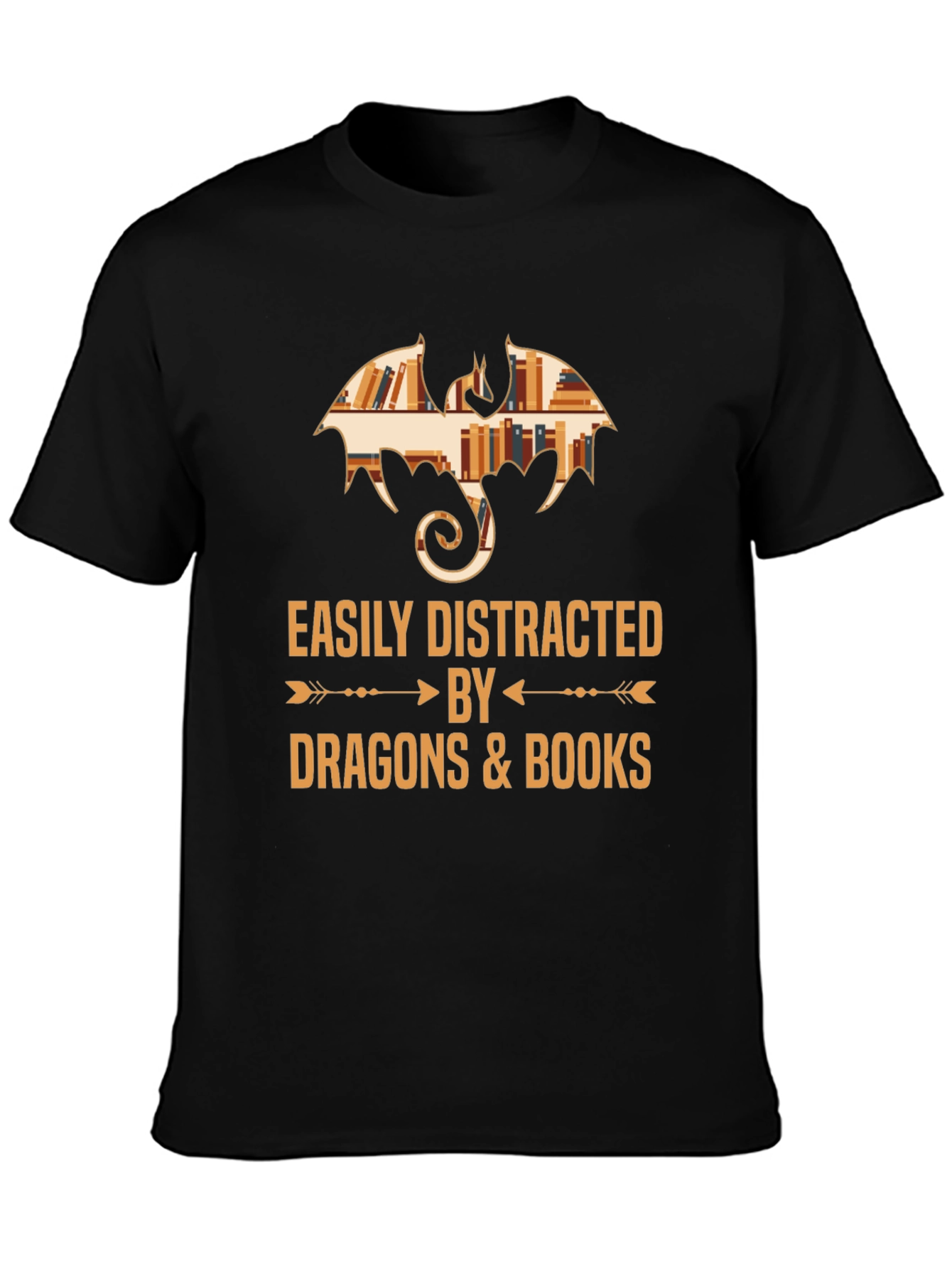 Easily Distracted by Dragons & Books T-Shirt