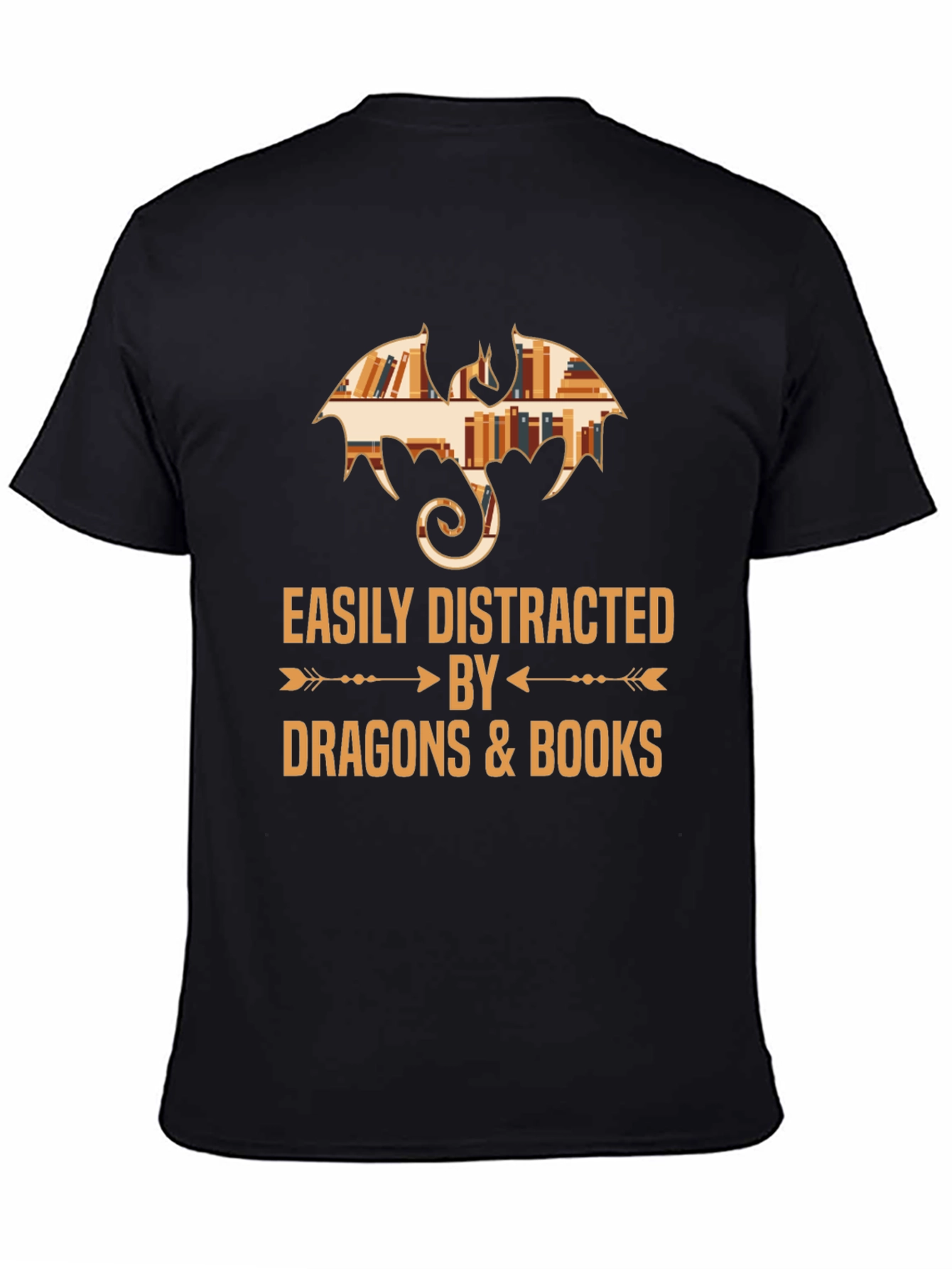 Easily Distracted by Dragons & Books T-Shirt