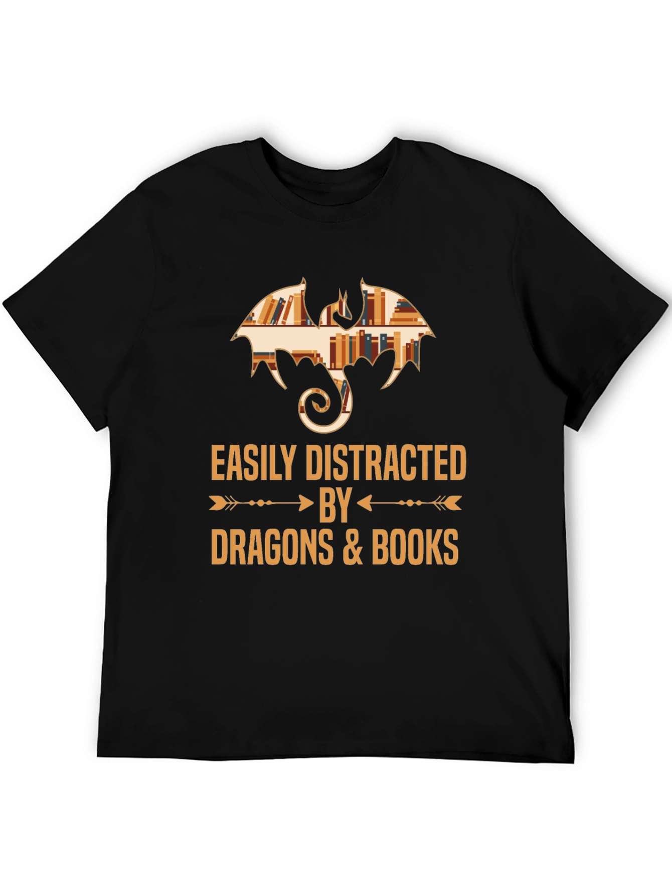 Easily Distracted by Dragons & Books T-Shirt