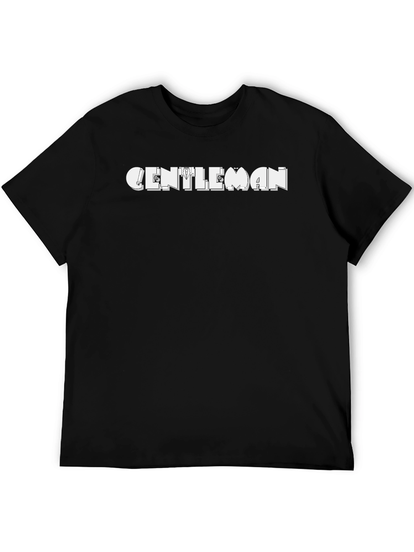 Gentleman Graphic Print Crew Neck T-Shirt