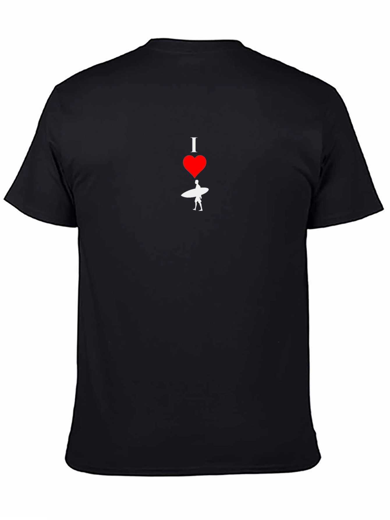 I Heart Surf T-Shirt - Black Cotton Tee