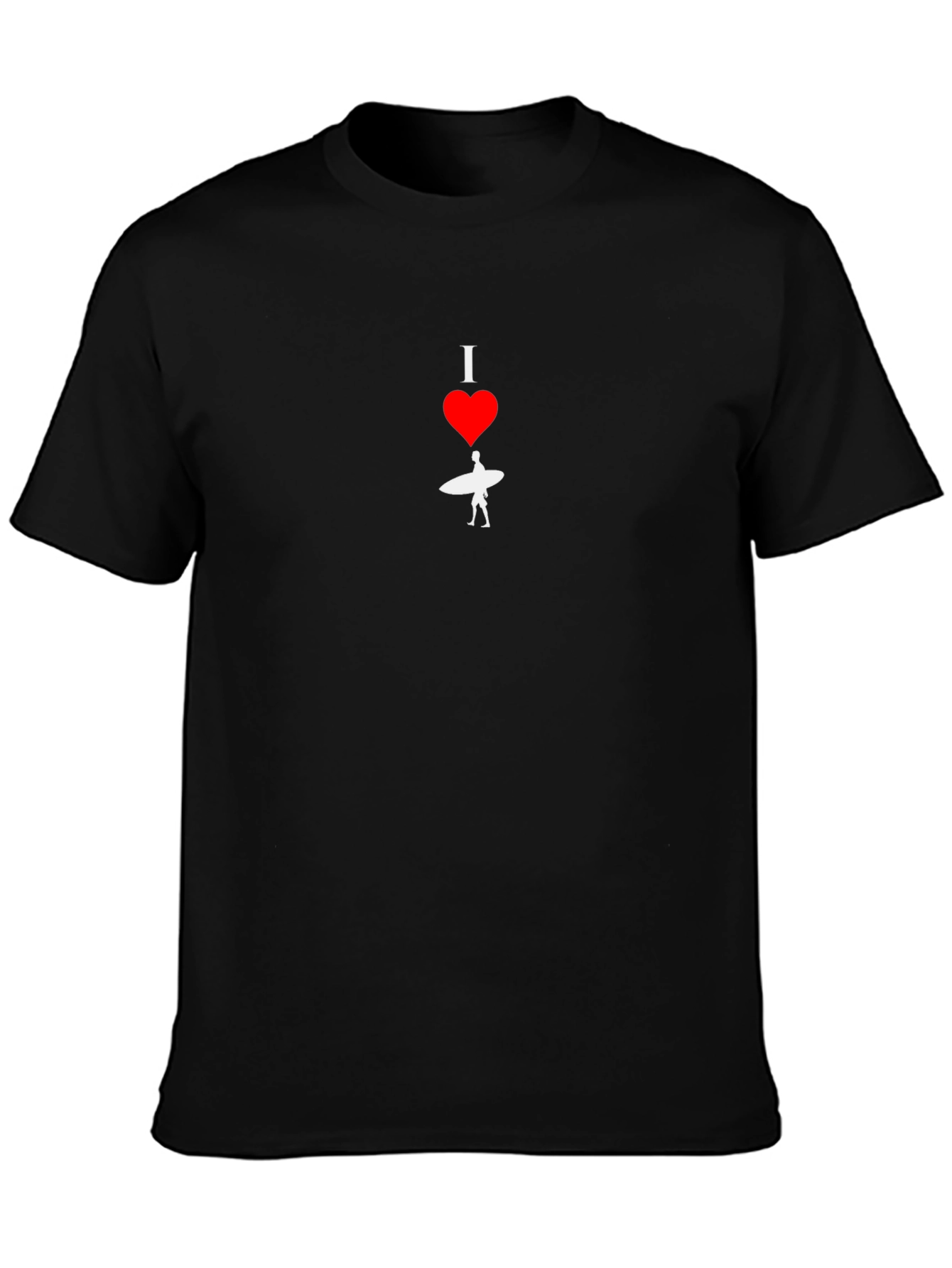 I Heart Surf T-Shirt - Black Cotton Tee