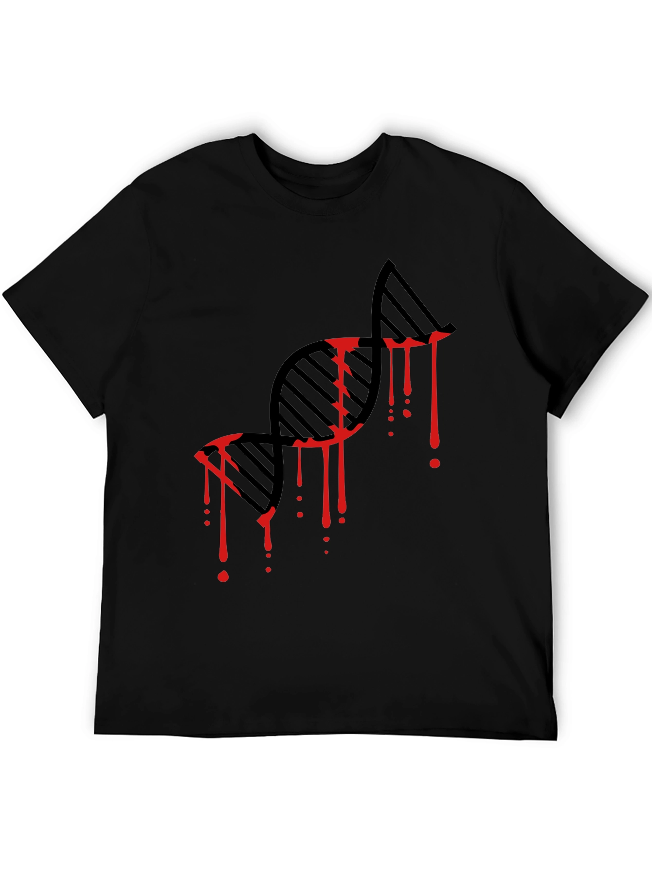 Bloody DNA Graphic Tee - Black Cotton T-Shirt
