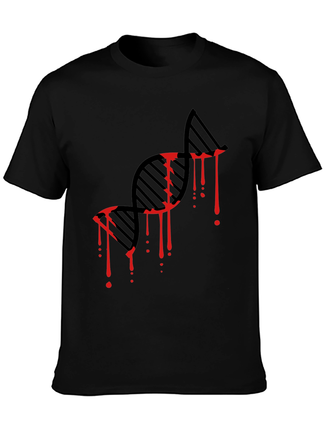 Bloody DNA Graphic Tee - Black Cotton T-Shirt