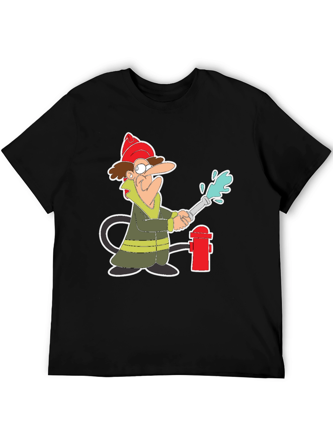 Cartoon Fireman T-Shirt