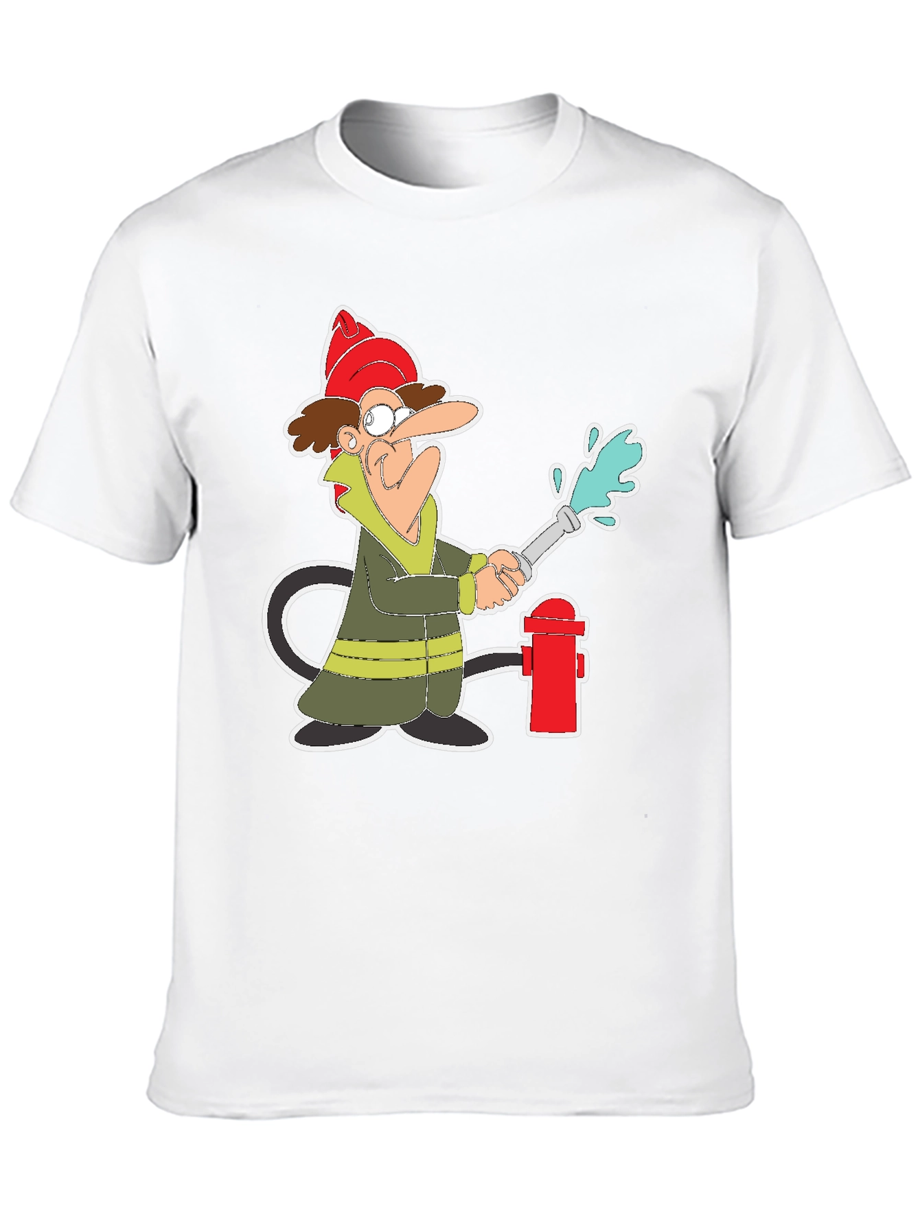Cartoon Fireman T-Shirt