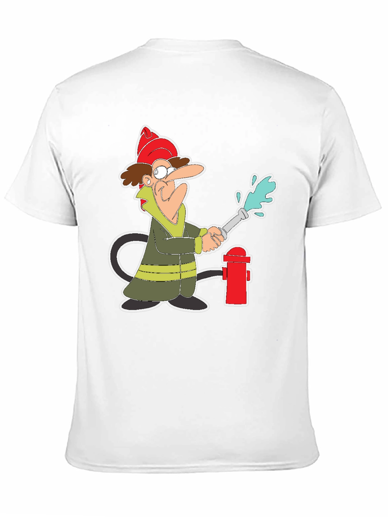 Cartoon Fireman T-Shirt