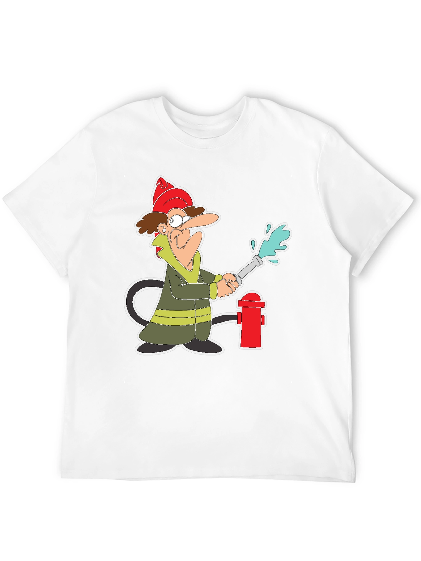 Cartoon Fireman T-Shirt
