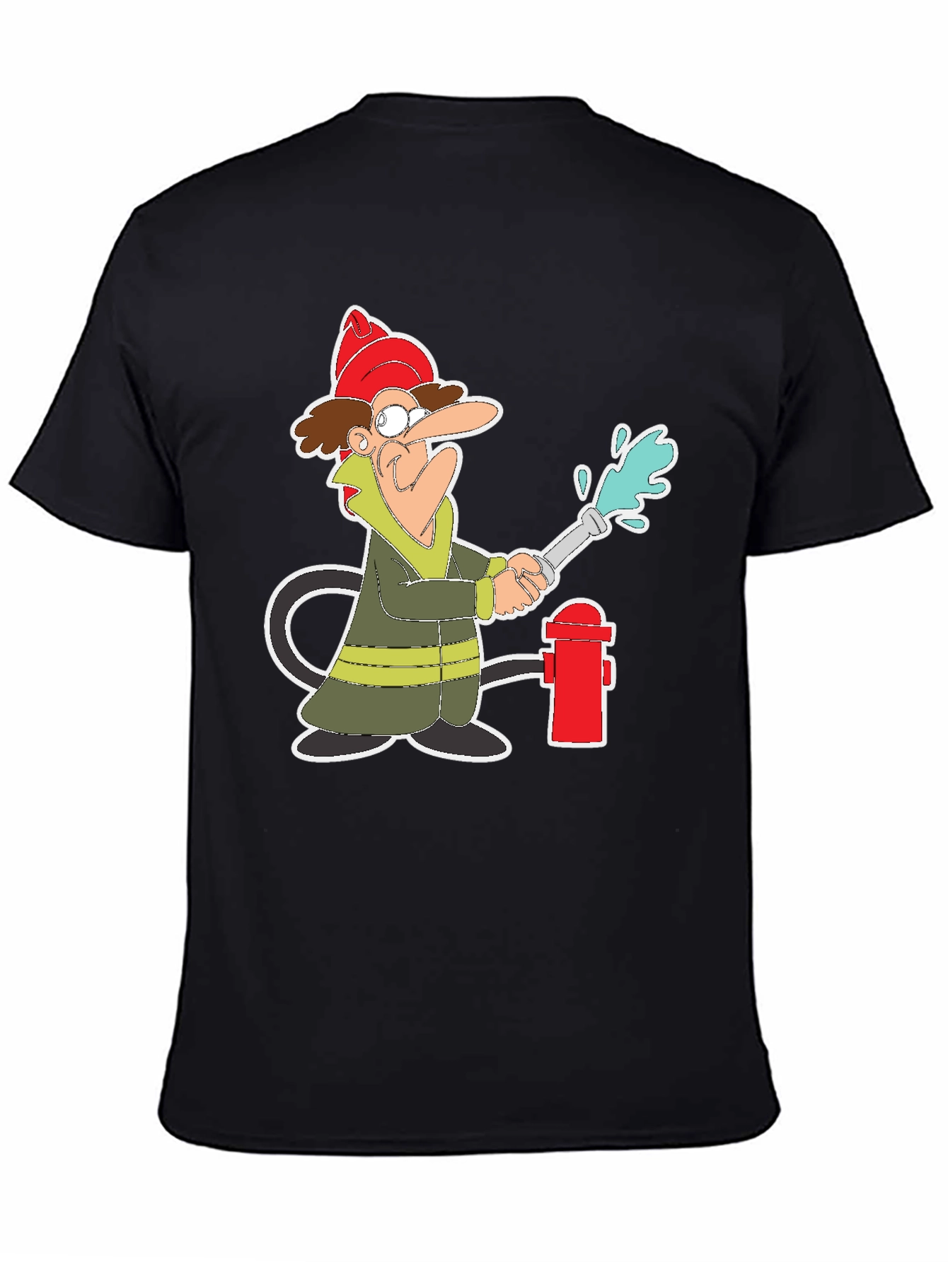 Cartoon Fireman T-Shirt