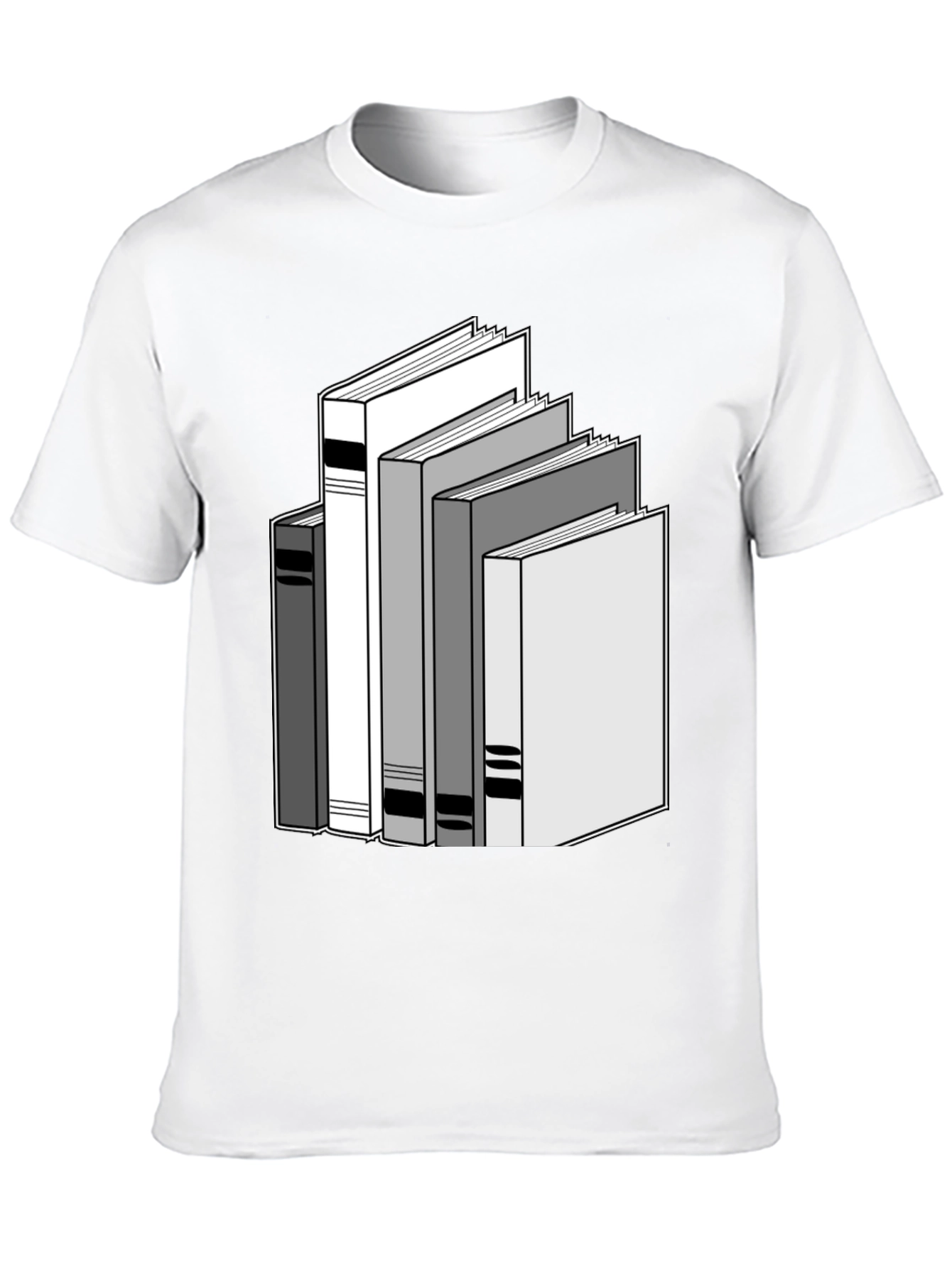 Stack of Books Graphic Tee - Unisex Black T-Shirt