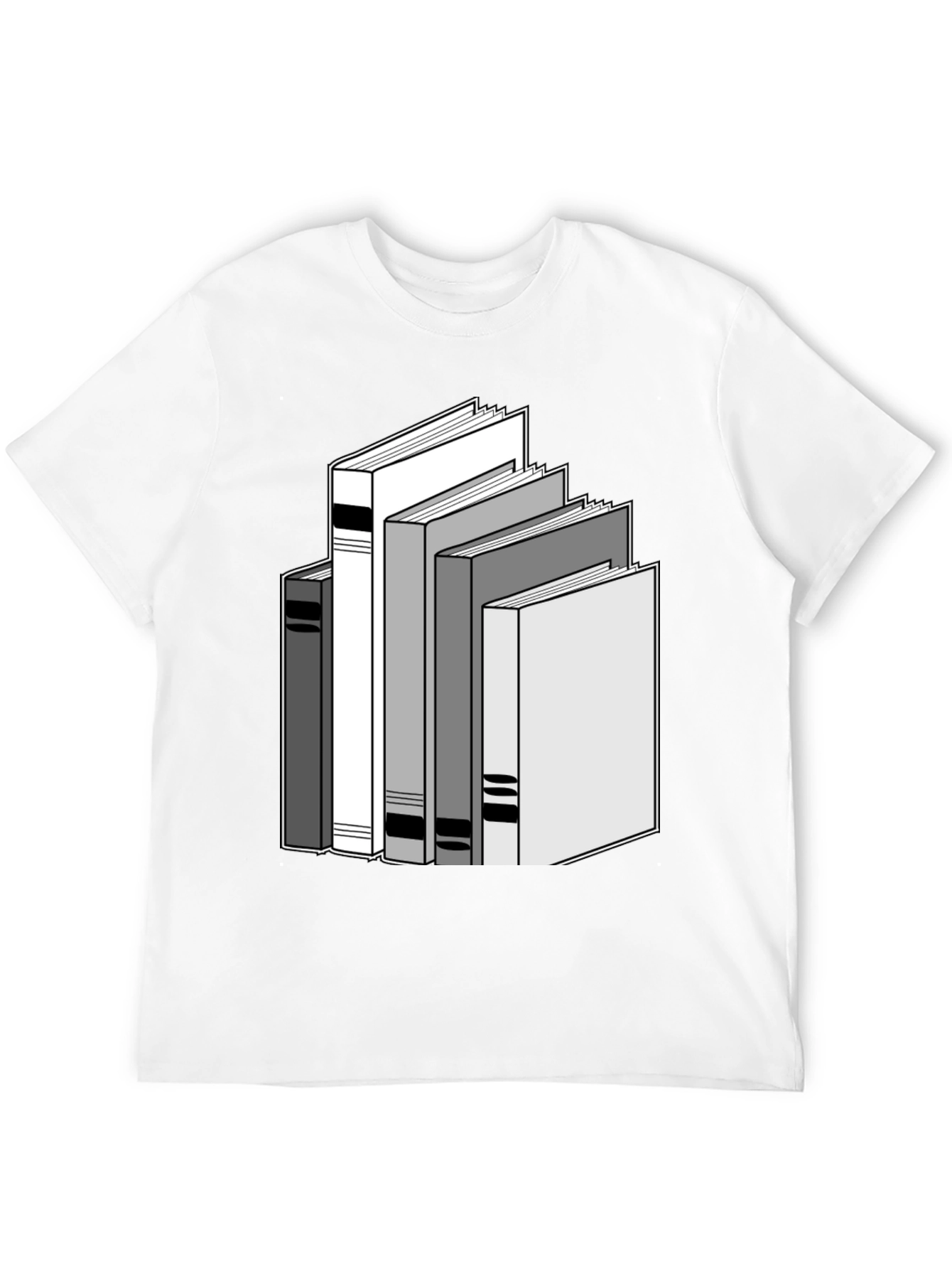 Stack of Books Graphic Tee - Unisex Black T-Shirt