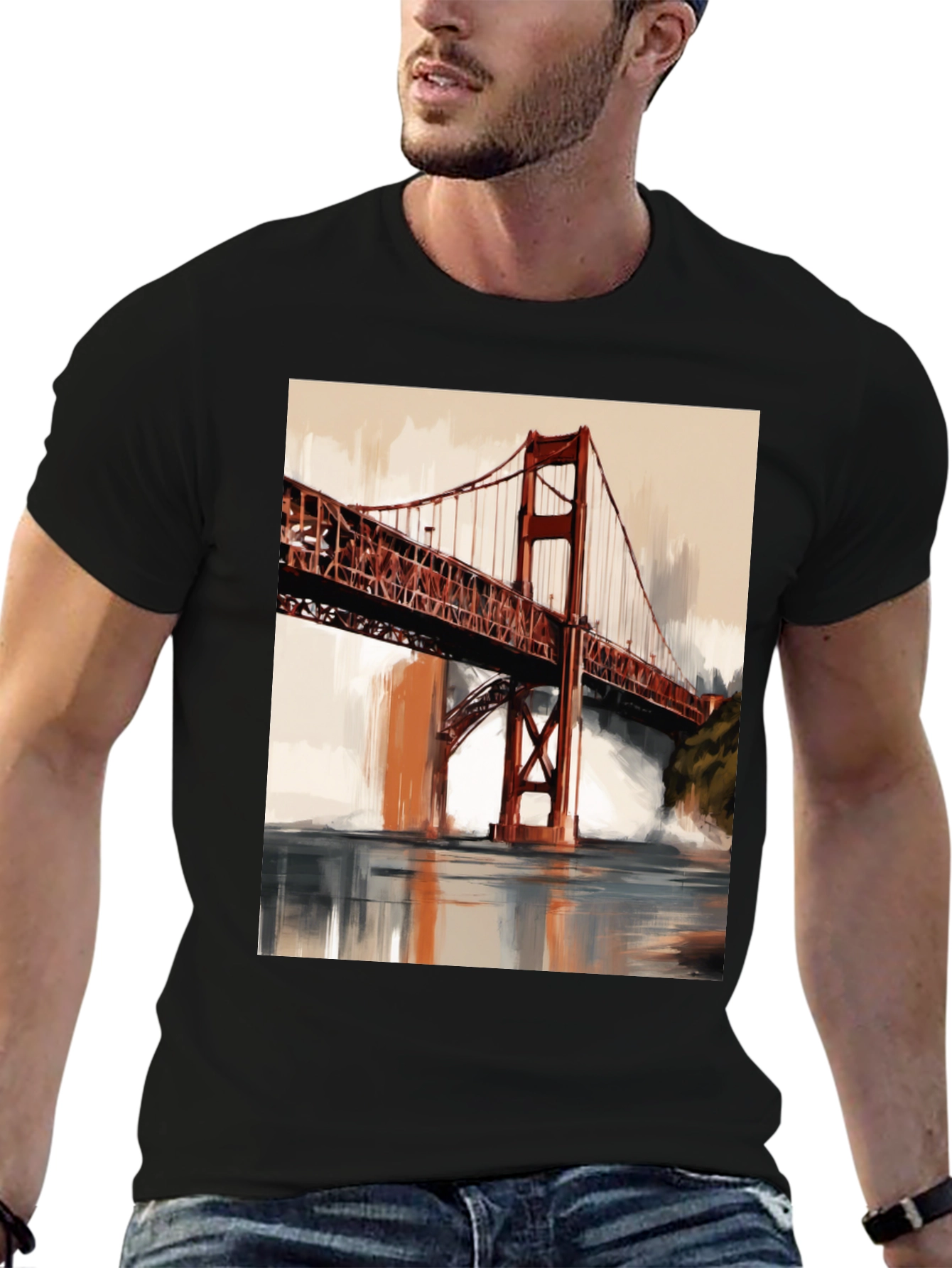 Golden Gate Bridge Art Print T-Shirt