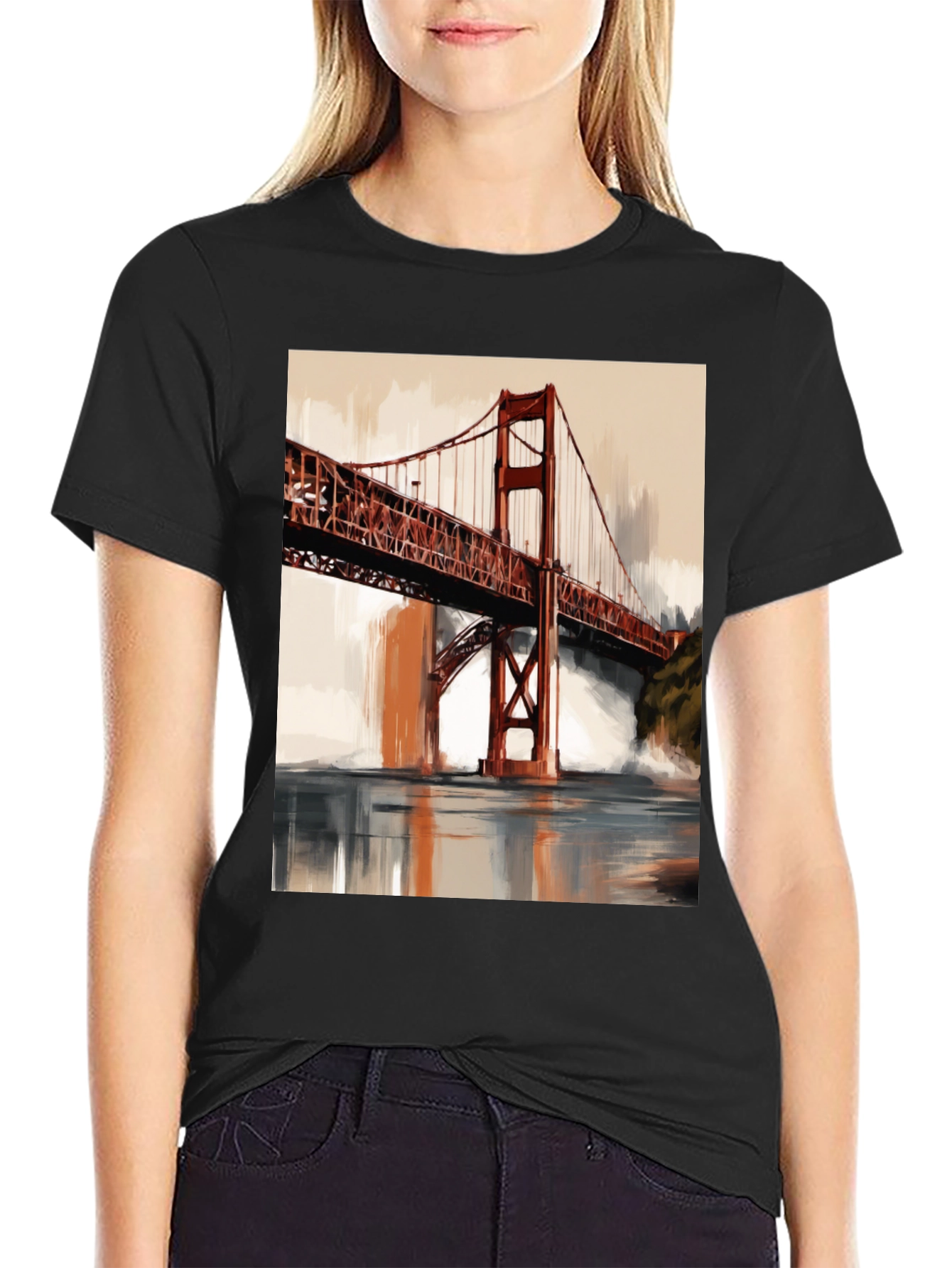 Golden Gate Bridge Art Print T-Shirt