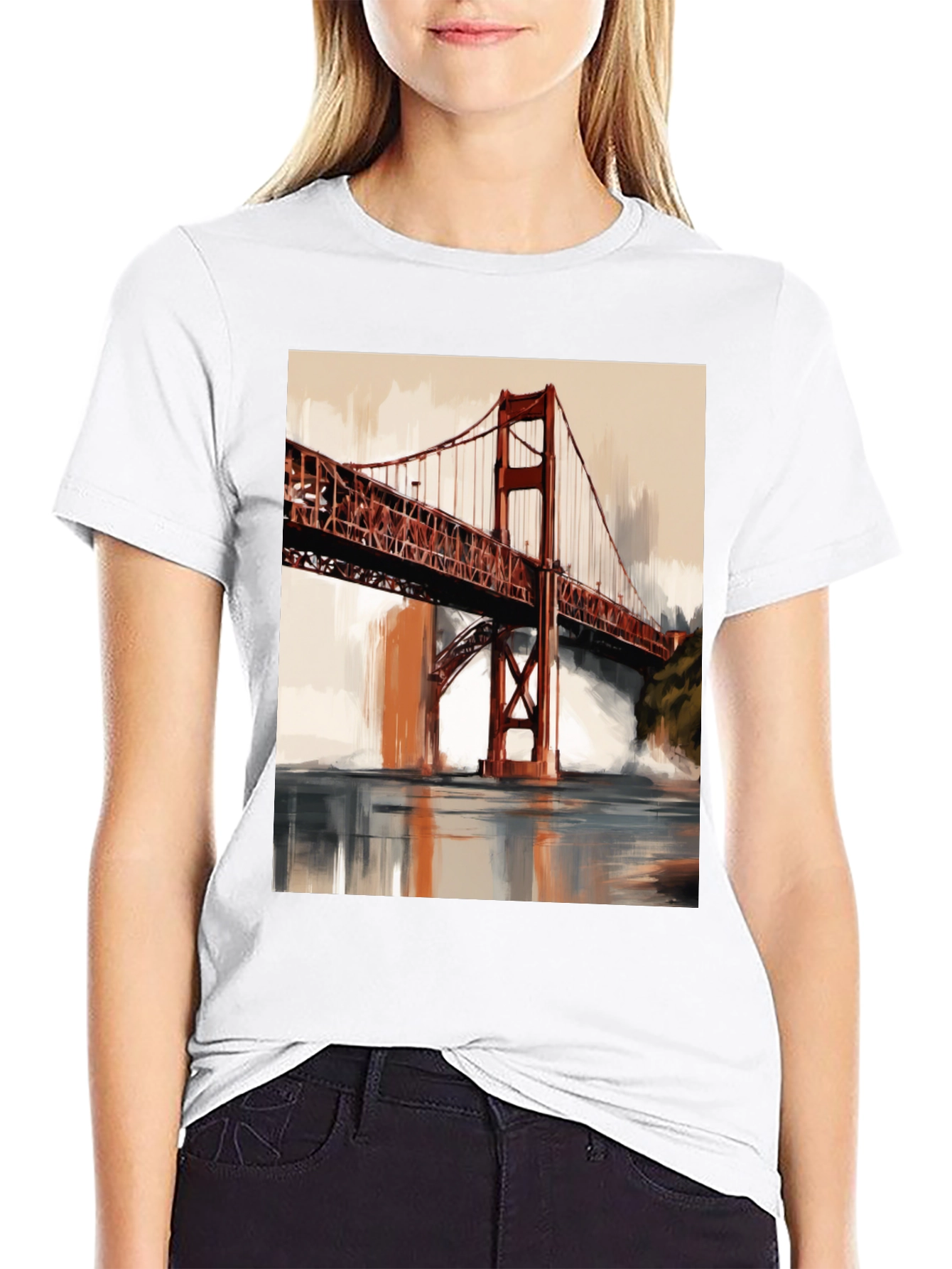 Golden Gate Bridge Art Print T-Shirt