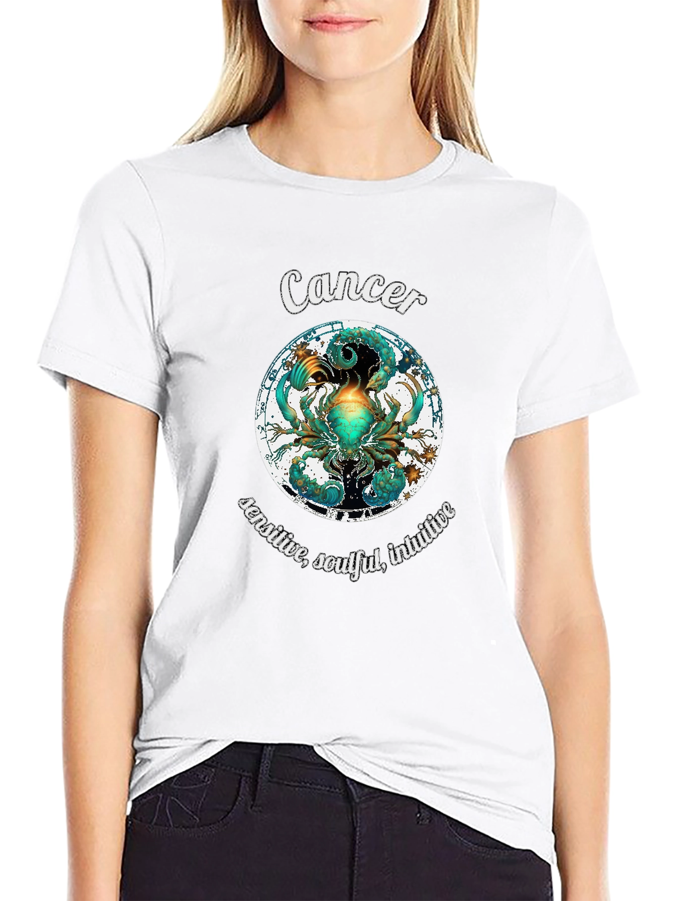 Cancer Zodiac Graphic T-Shirt Astrology Horoscope Tee