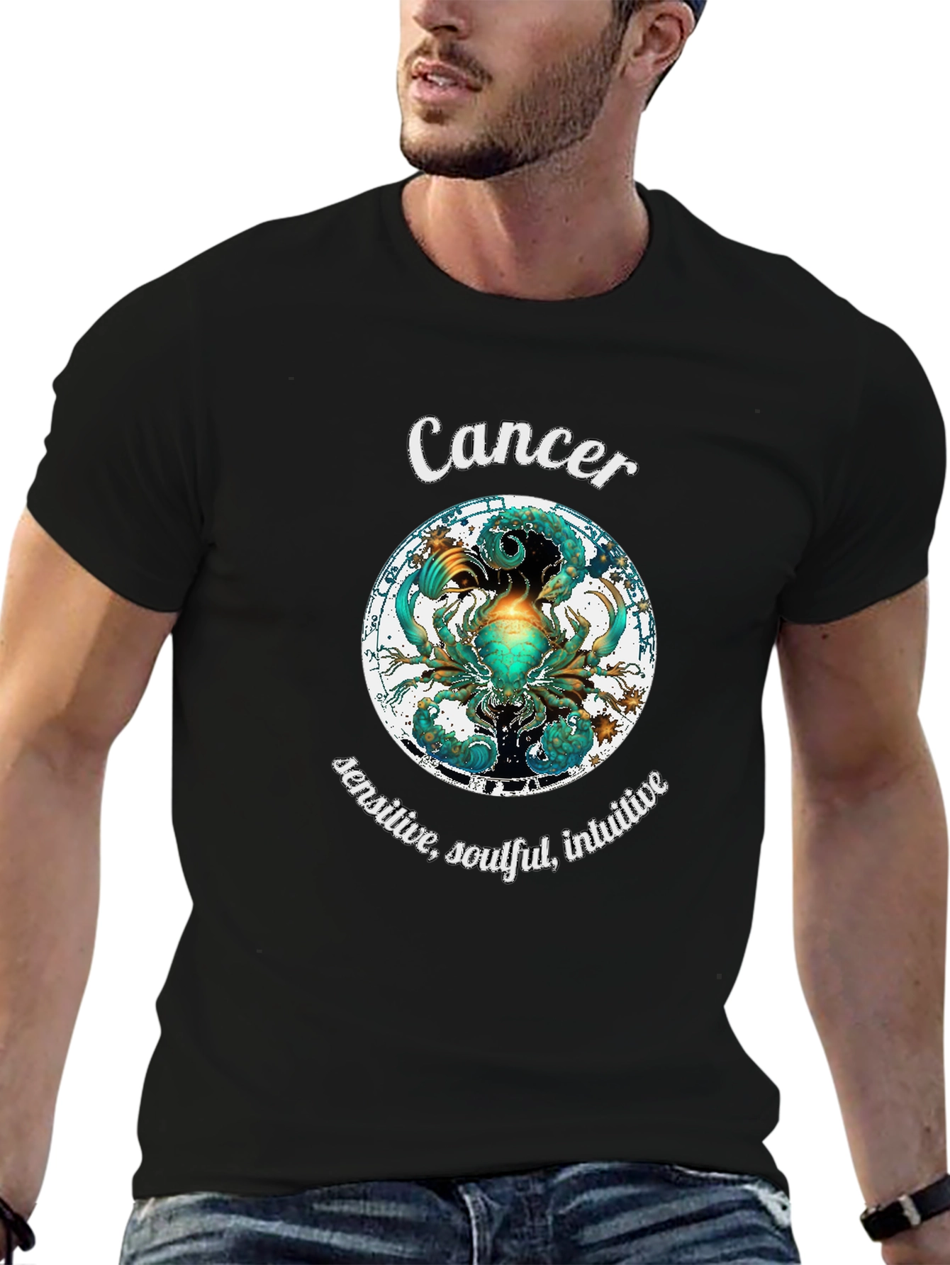 Cancer Zodiac Graphic T-Shirt Astrology Horoscope Tee
